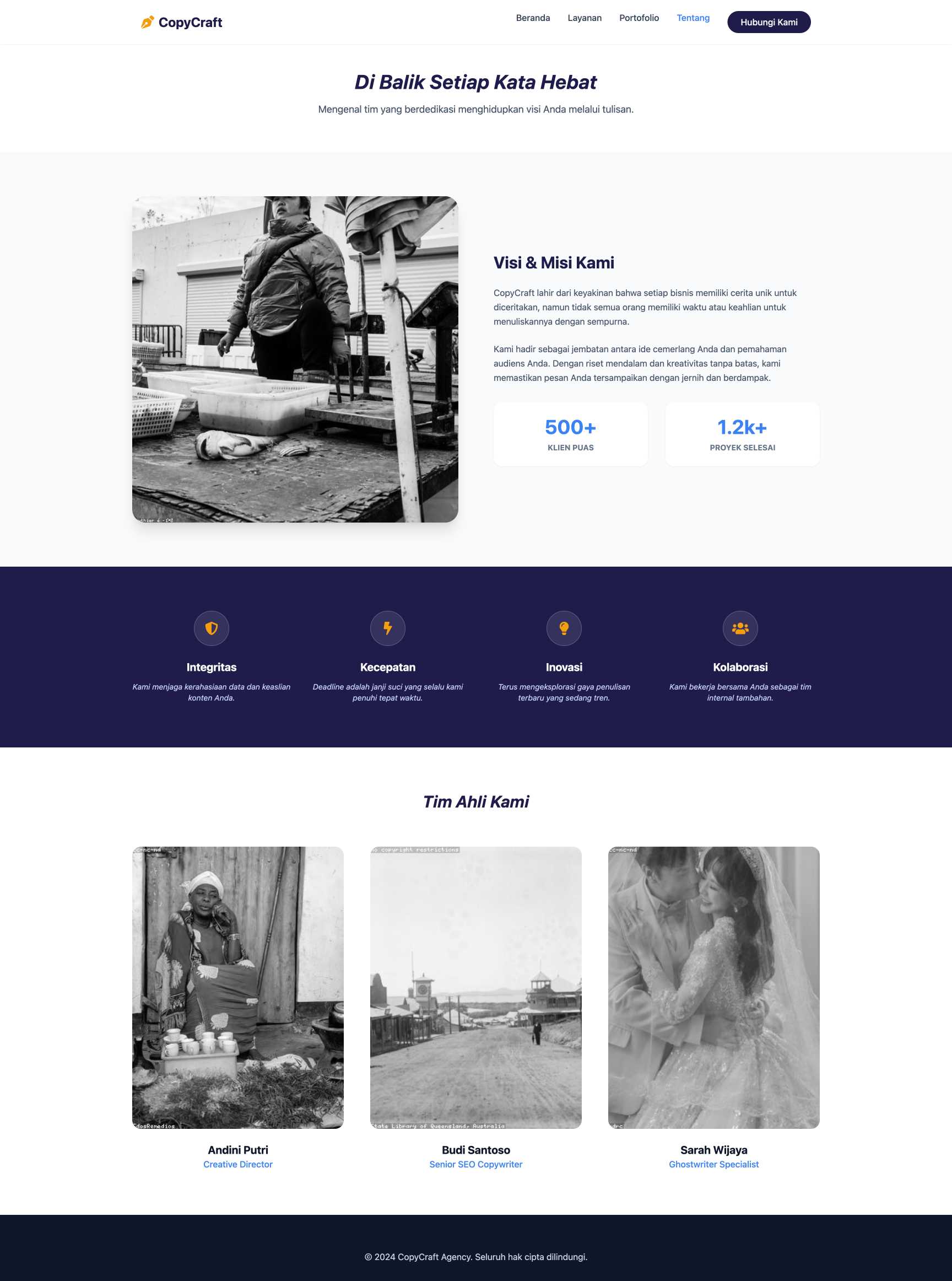 Jasa Copywriting & Ghostwriting | About