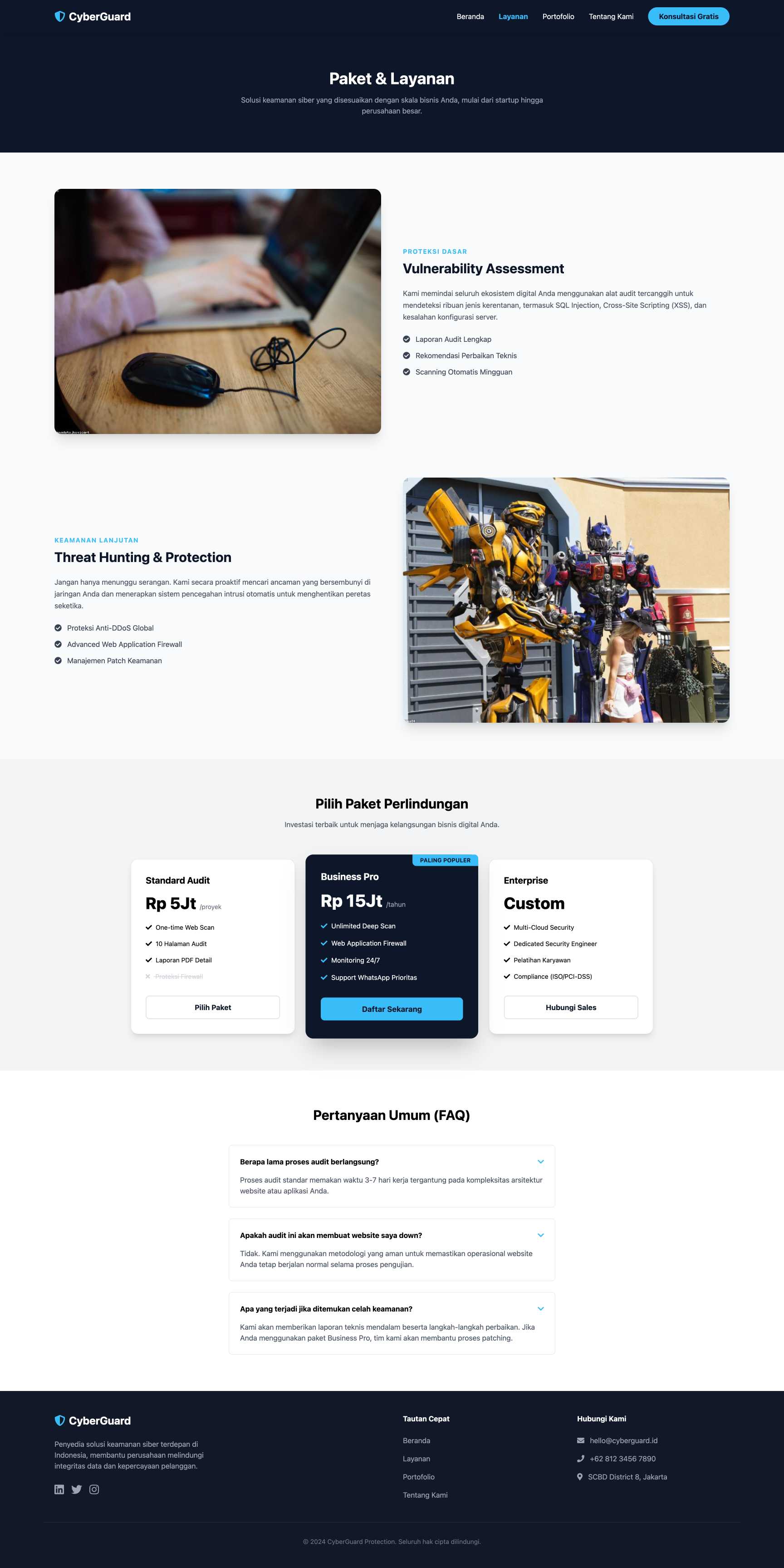 Jasa Keamanan Siber (Cybersecurity) | Service