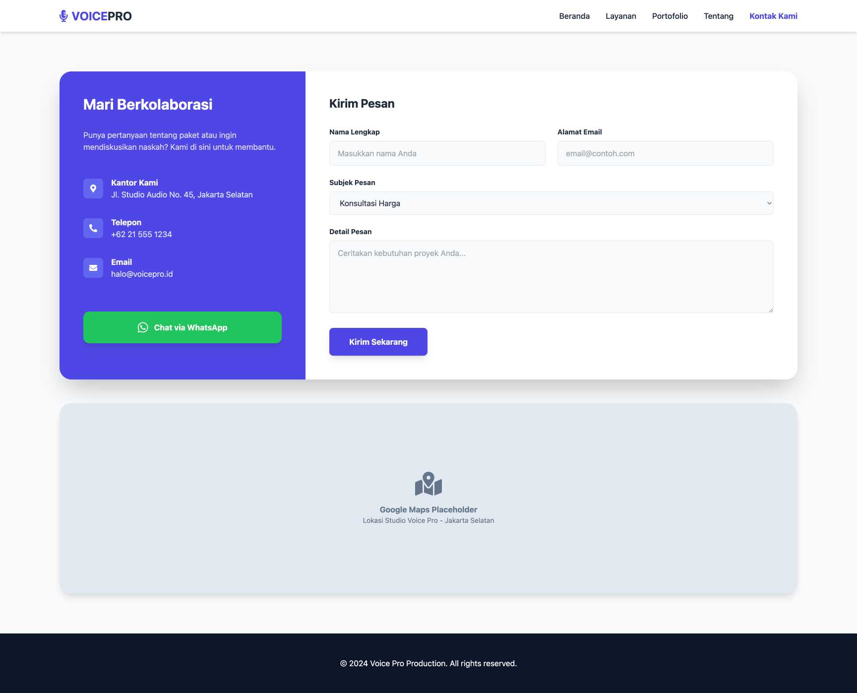 Jasa Voice Over Professional | Contact