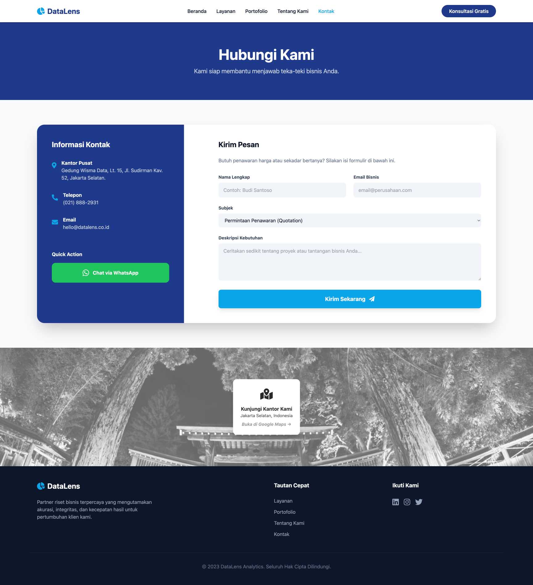 Jasa Data Analytics & Research | Contact