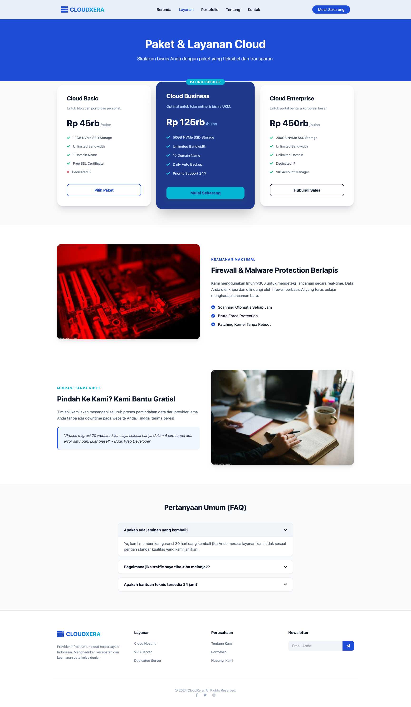 Jasa Cloud Hosting & Server | Service