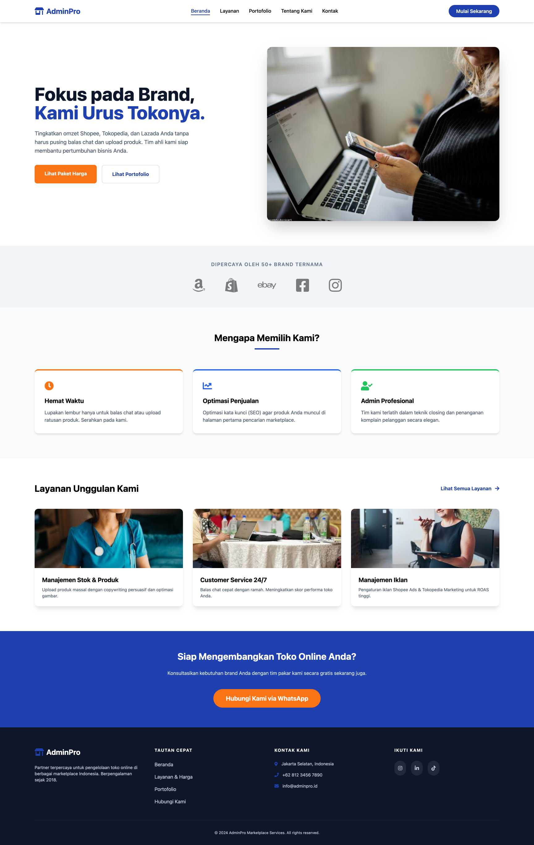 Jasa Admin Marketplace | Home
