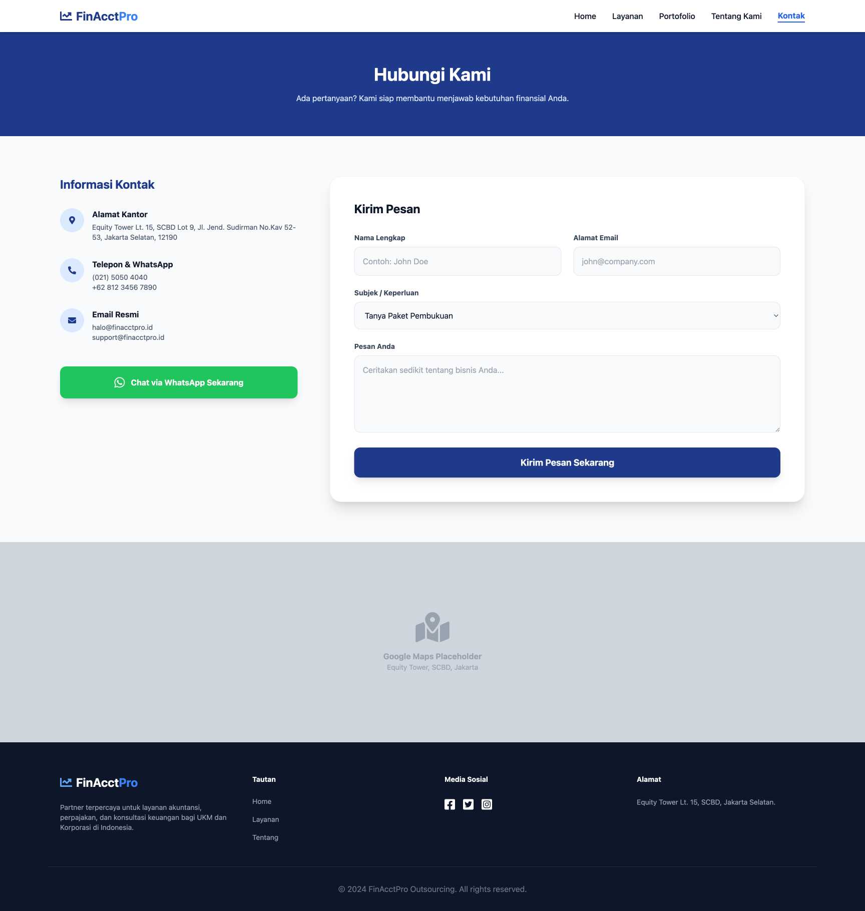 Jasa Akuntansi & Pembukuan Outsourcing | Contact