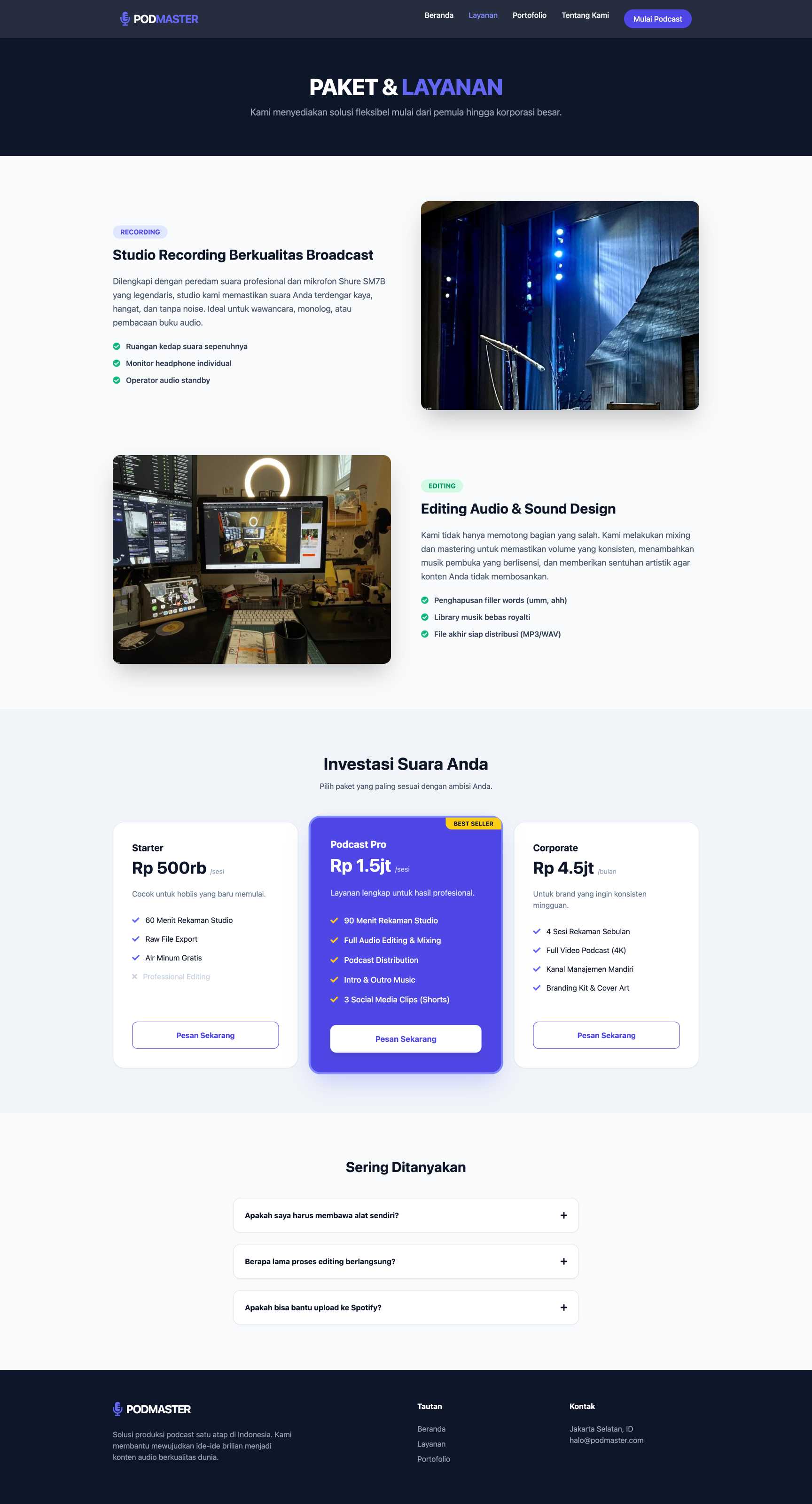 Jasa Podcast Production | Service