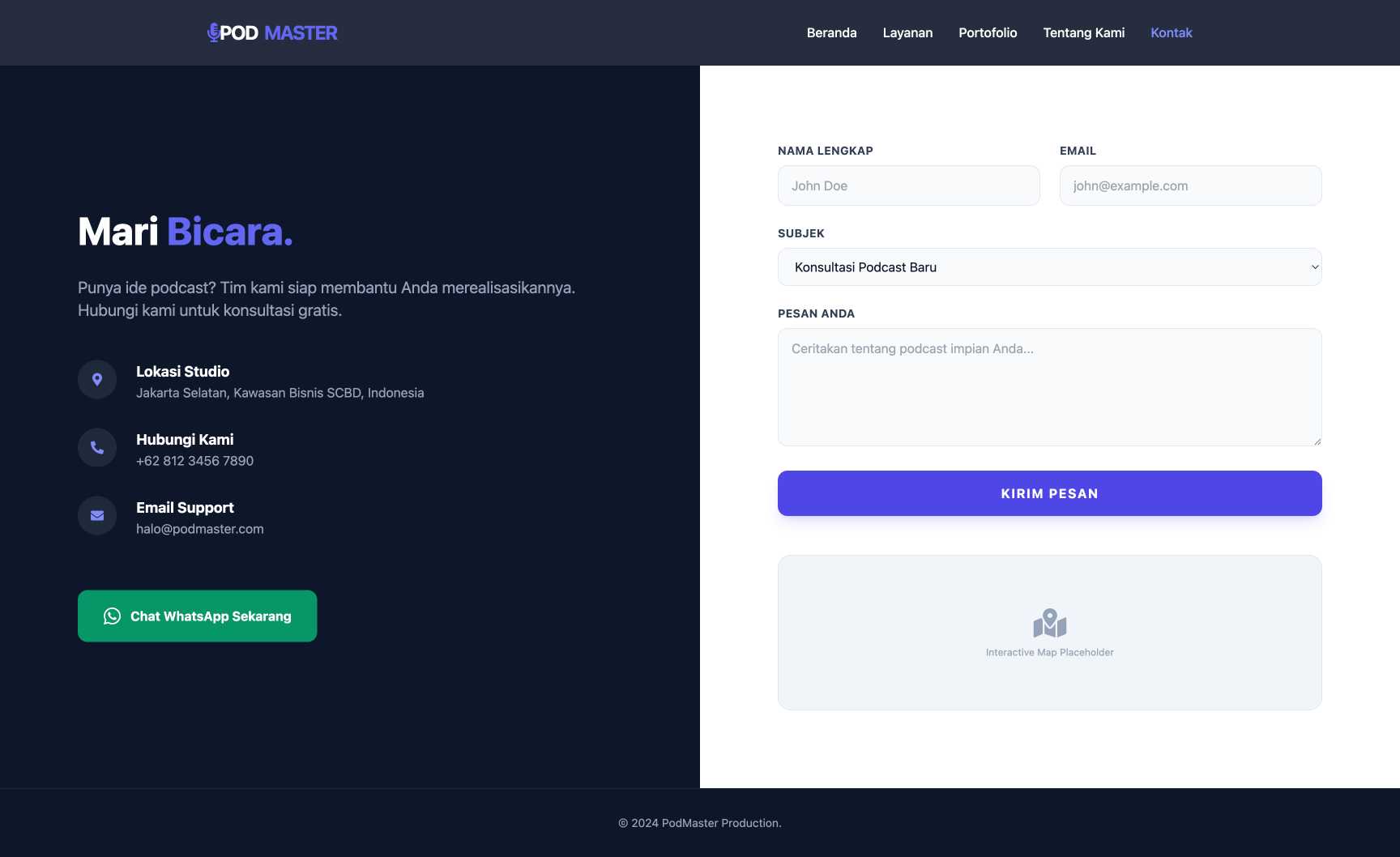 Jasa Podcast Production | Contact