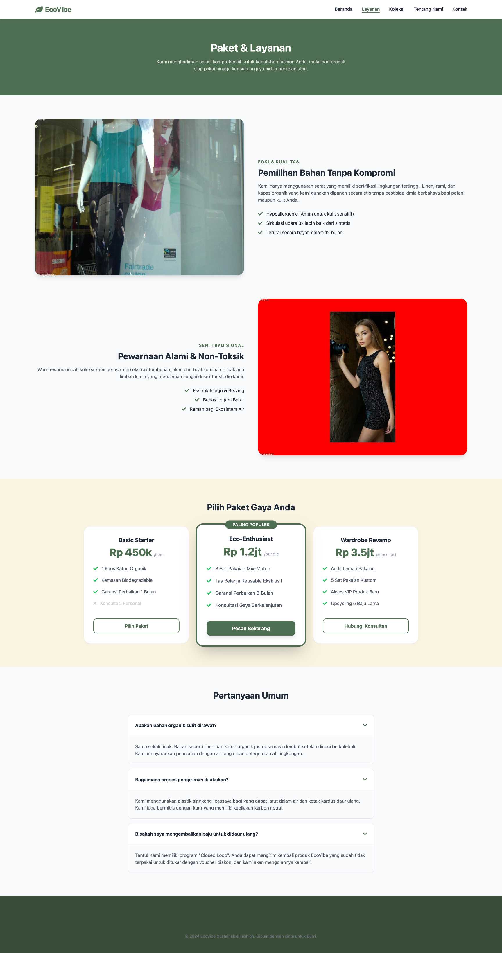 Toko Fashion Sustainable | Service