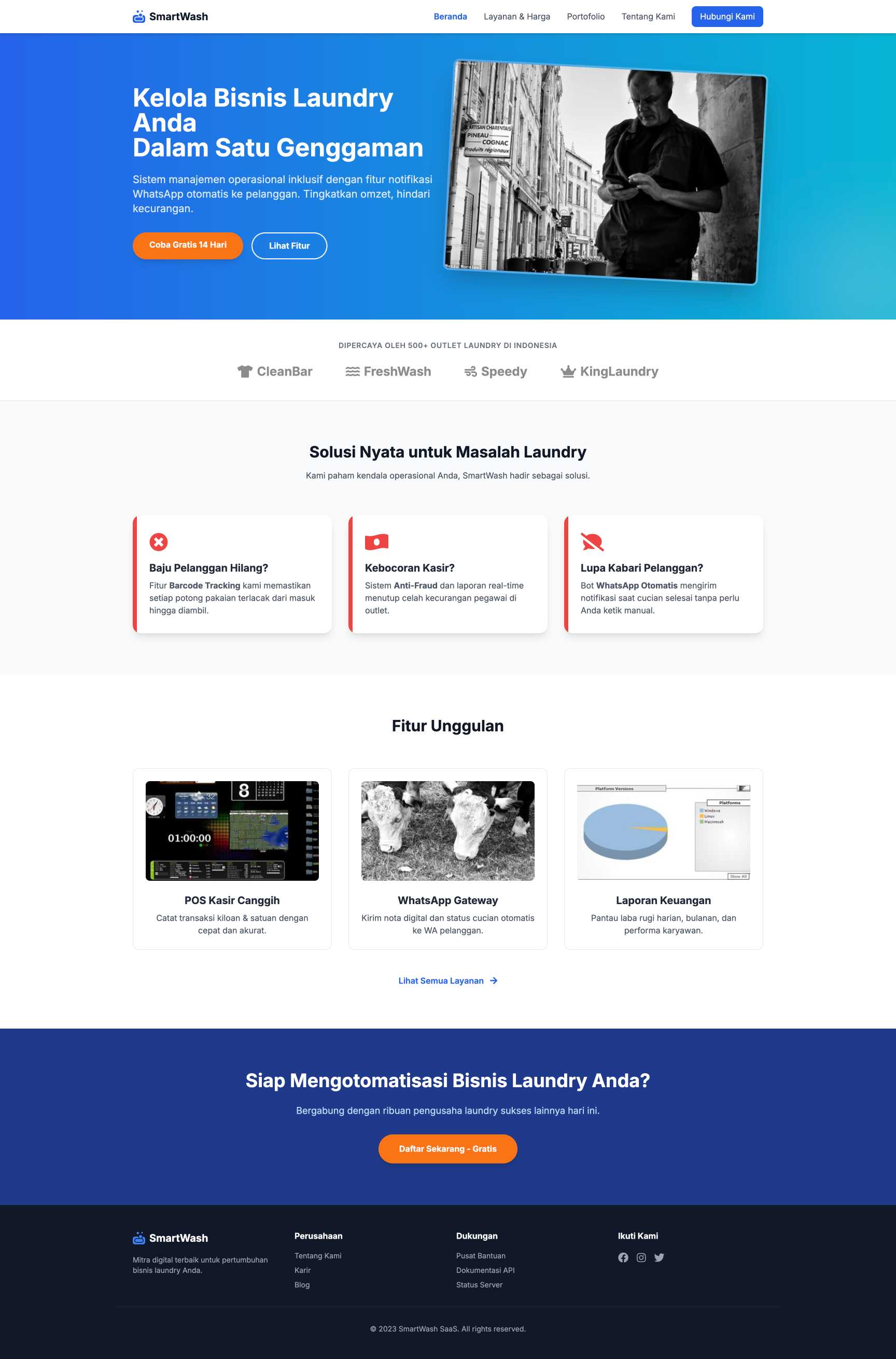 SaaS Laundry Online | Home