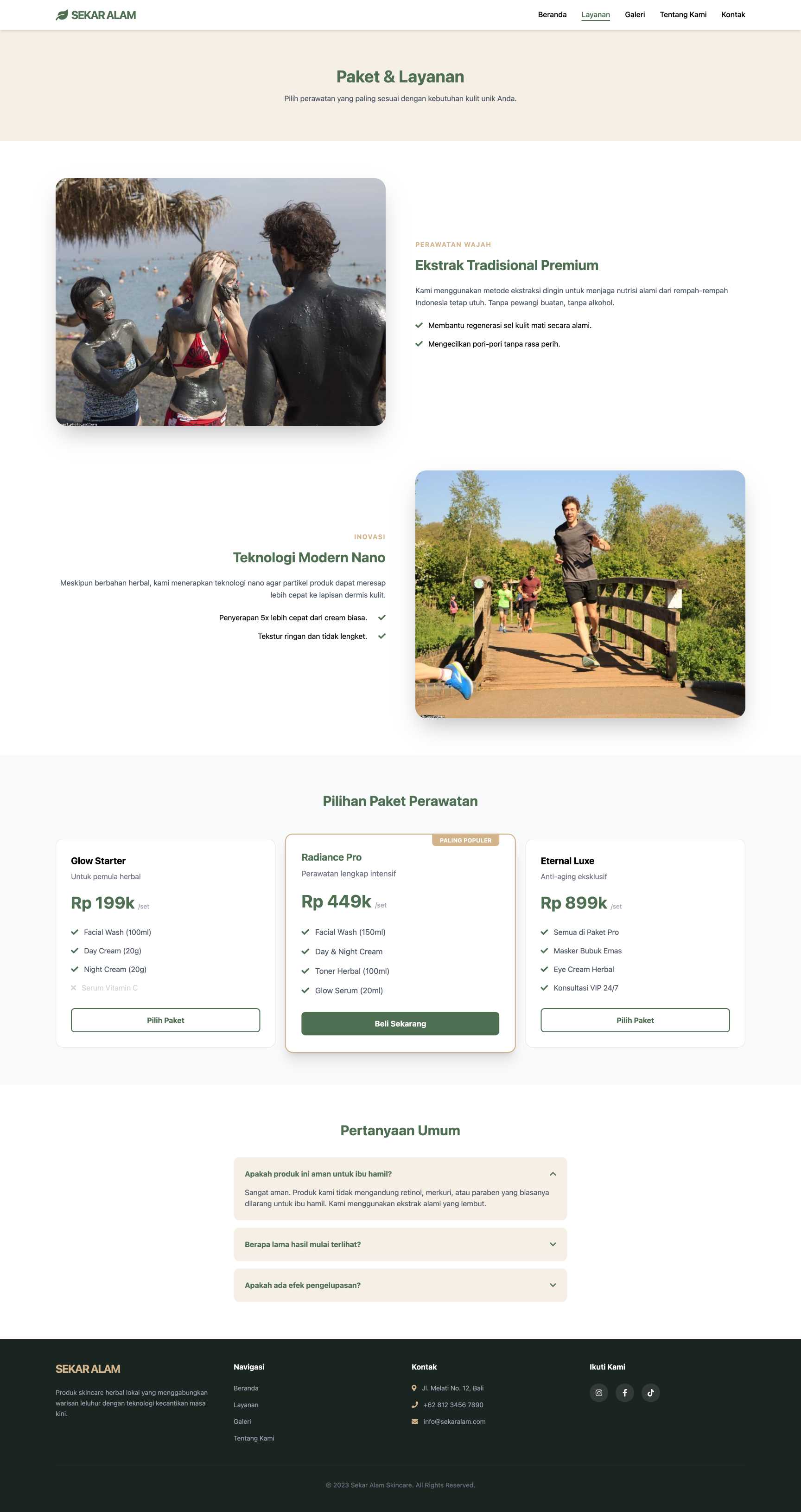 Produk Skincare Herbal Lokal | Service