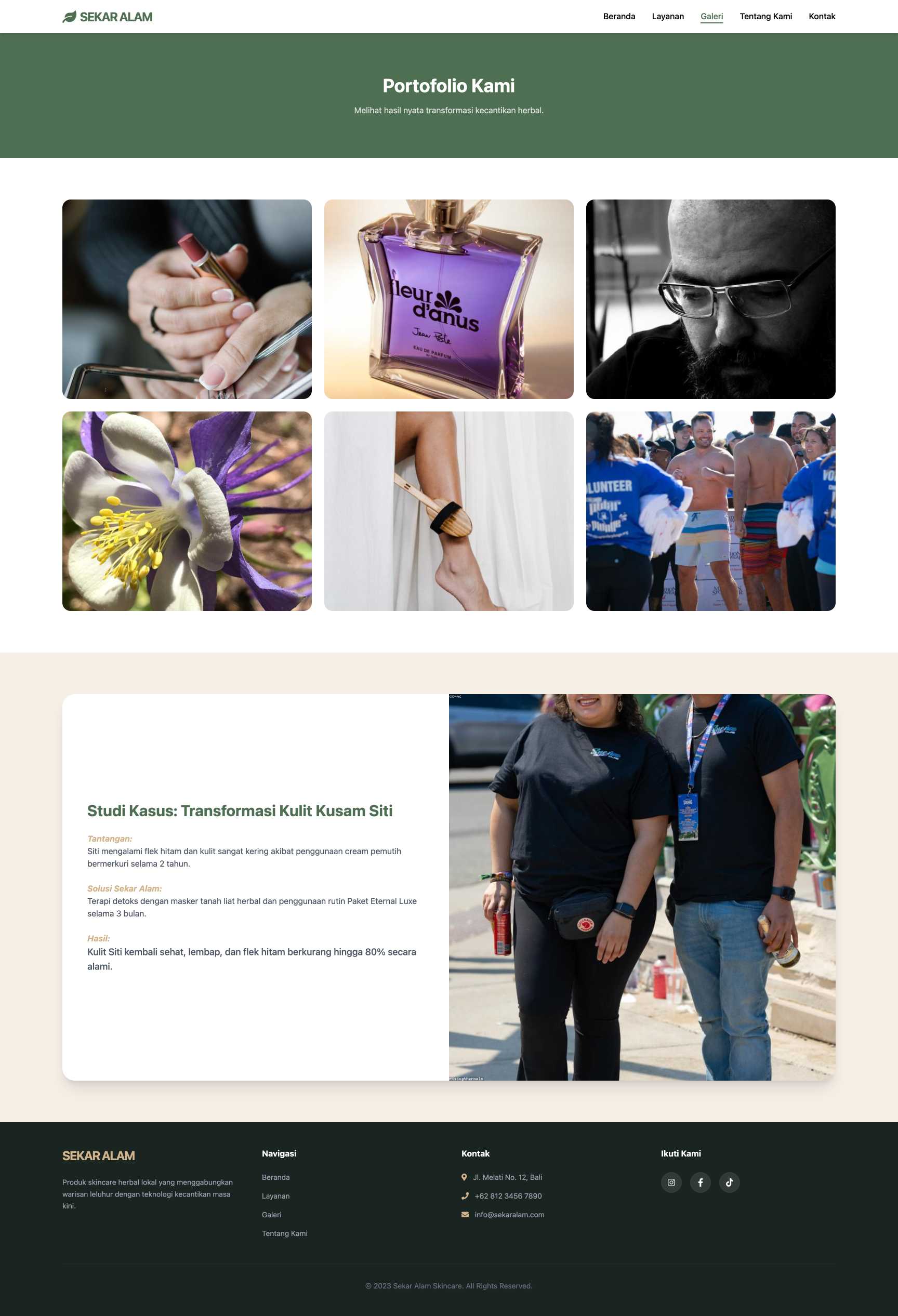 Produk Skincare Herbal Lokal | Portfolio