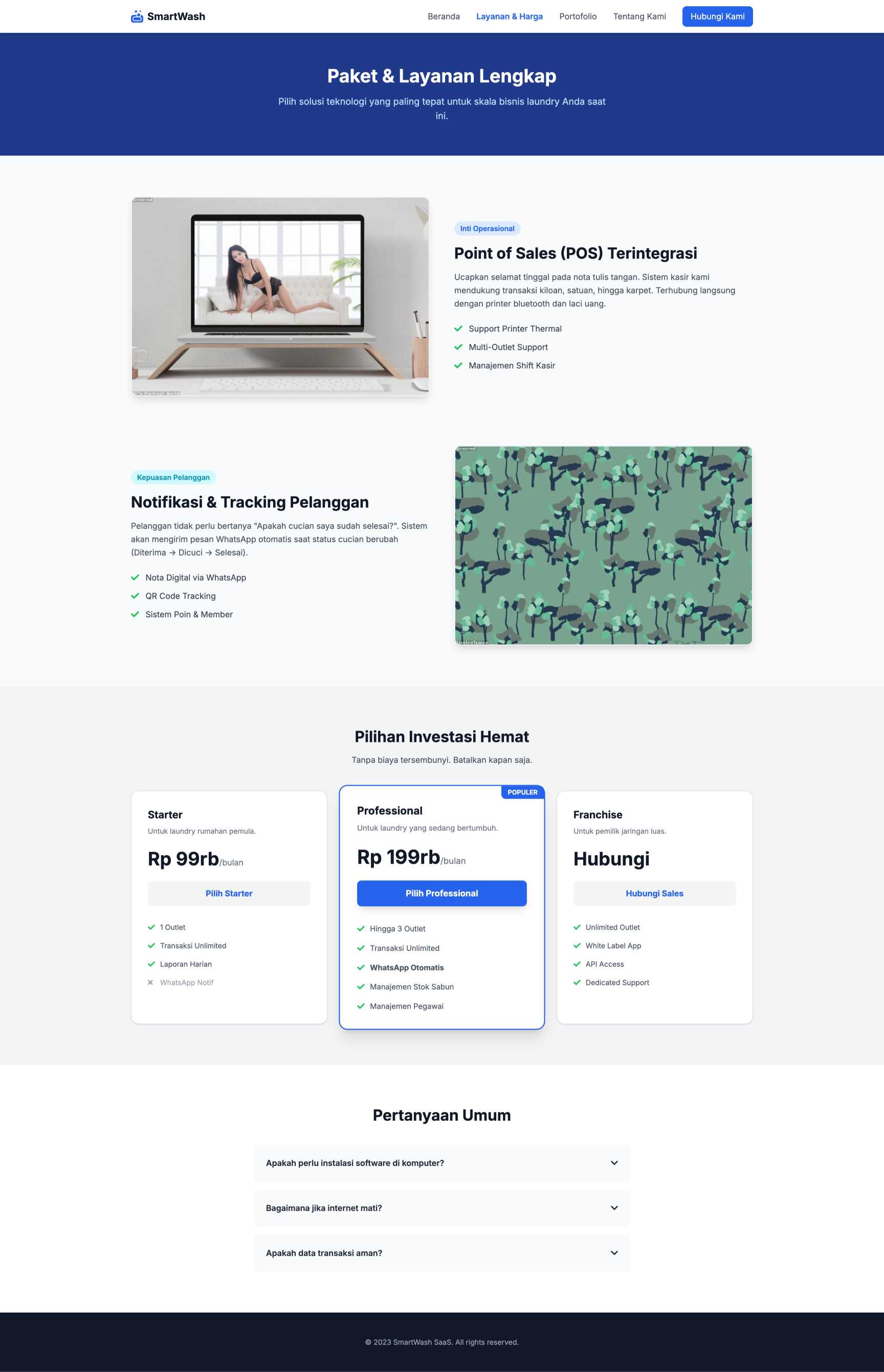 SaaS Laundry Online | Service