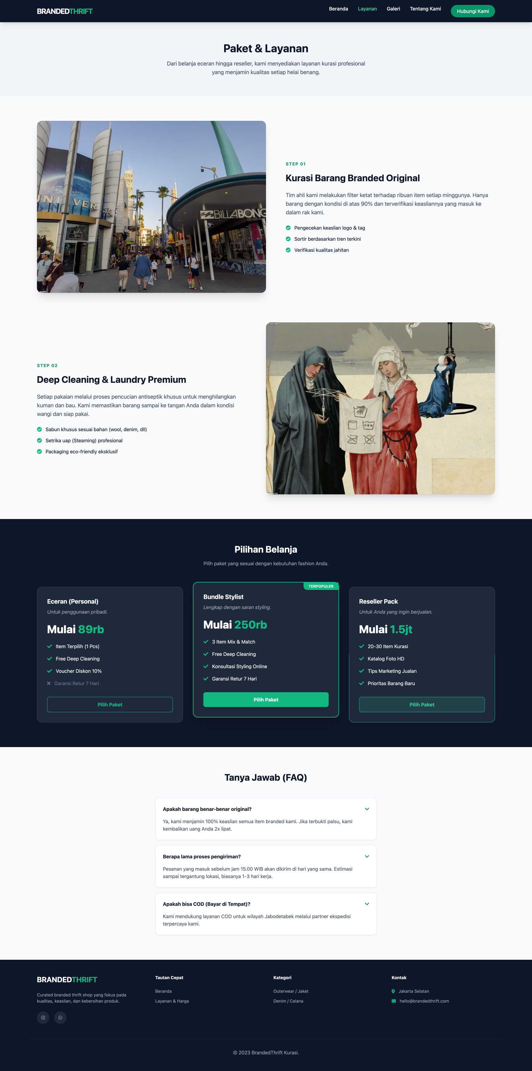 Thrift Shop Branded Kurasi | Service