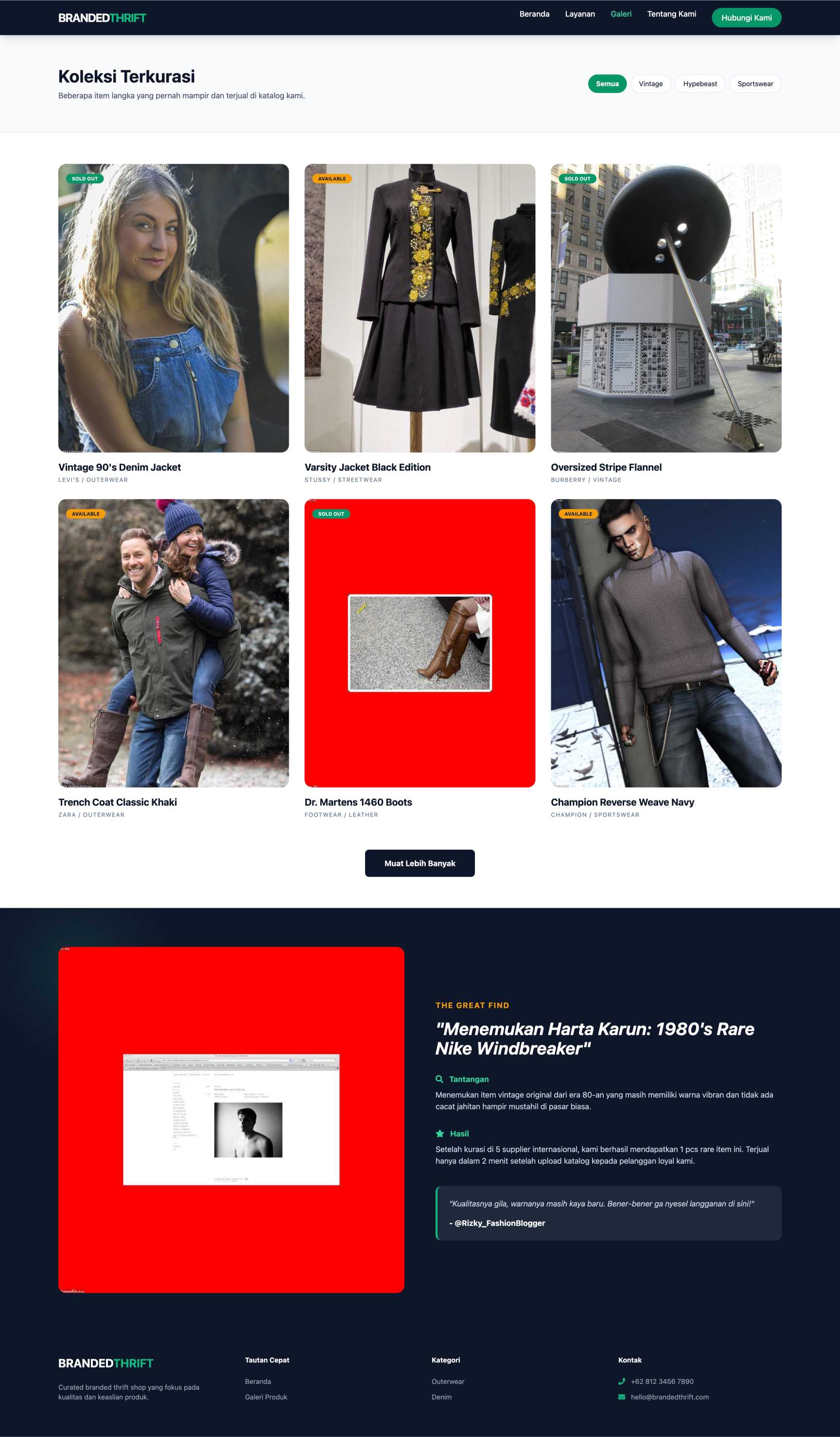 Thrift Shop Branded Kurasi | Portfolio