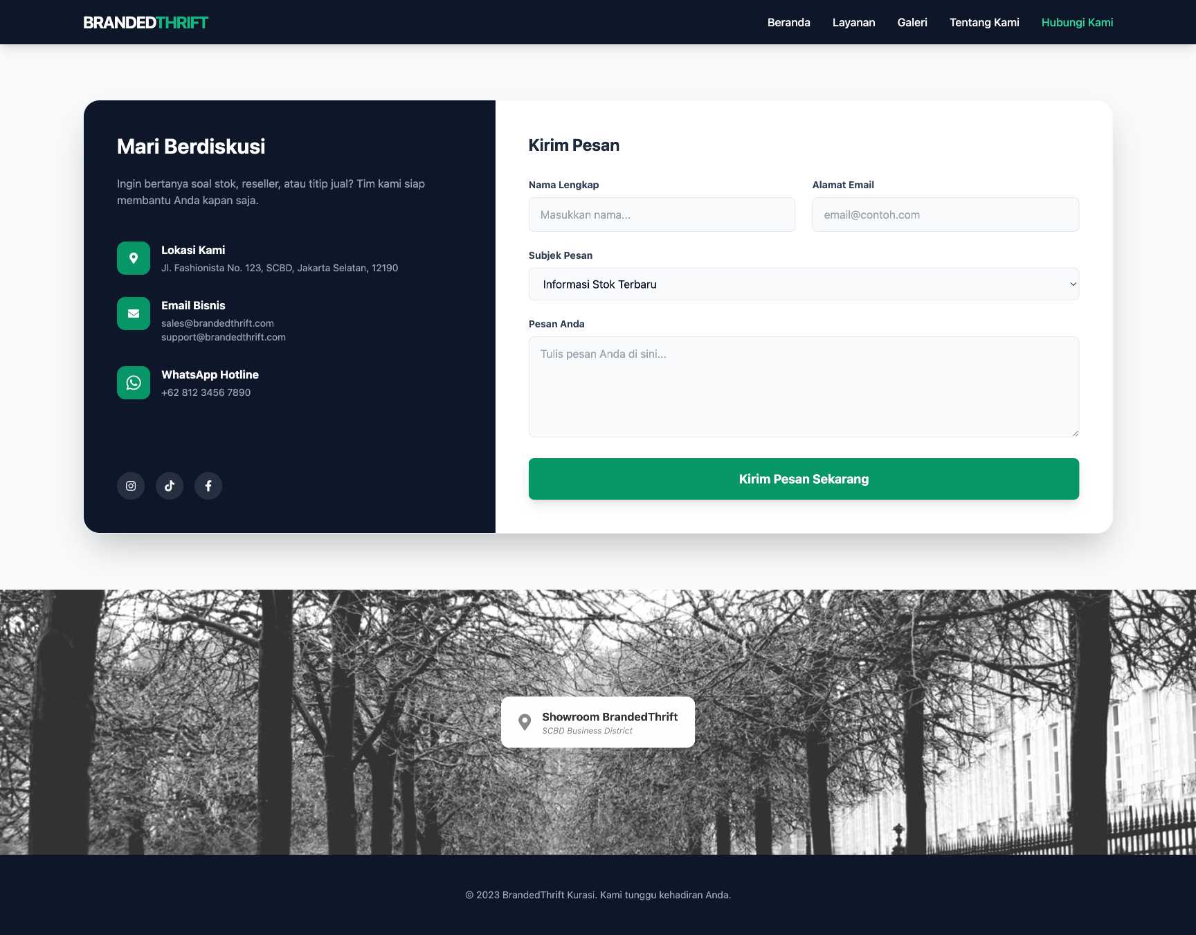 Thrift Shop Branded Kurasi | Contact