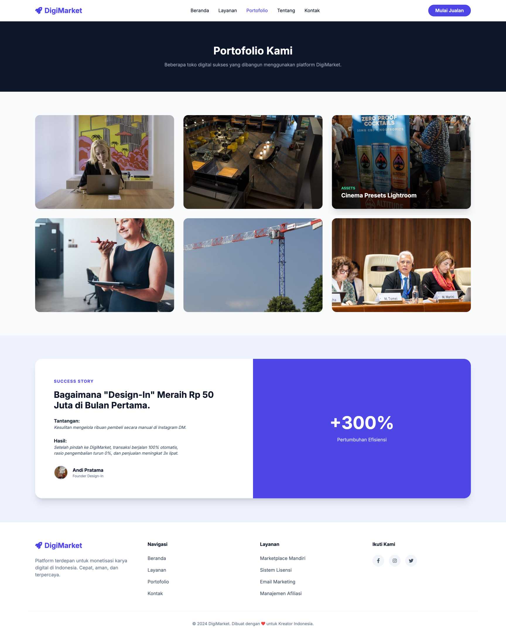 Penjualan Produk Digital (Template/Ebook) | Portfolio