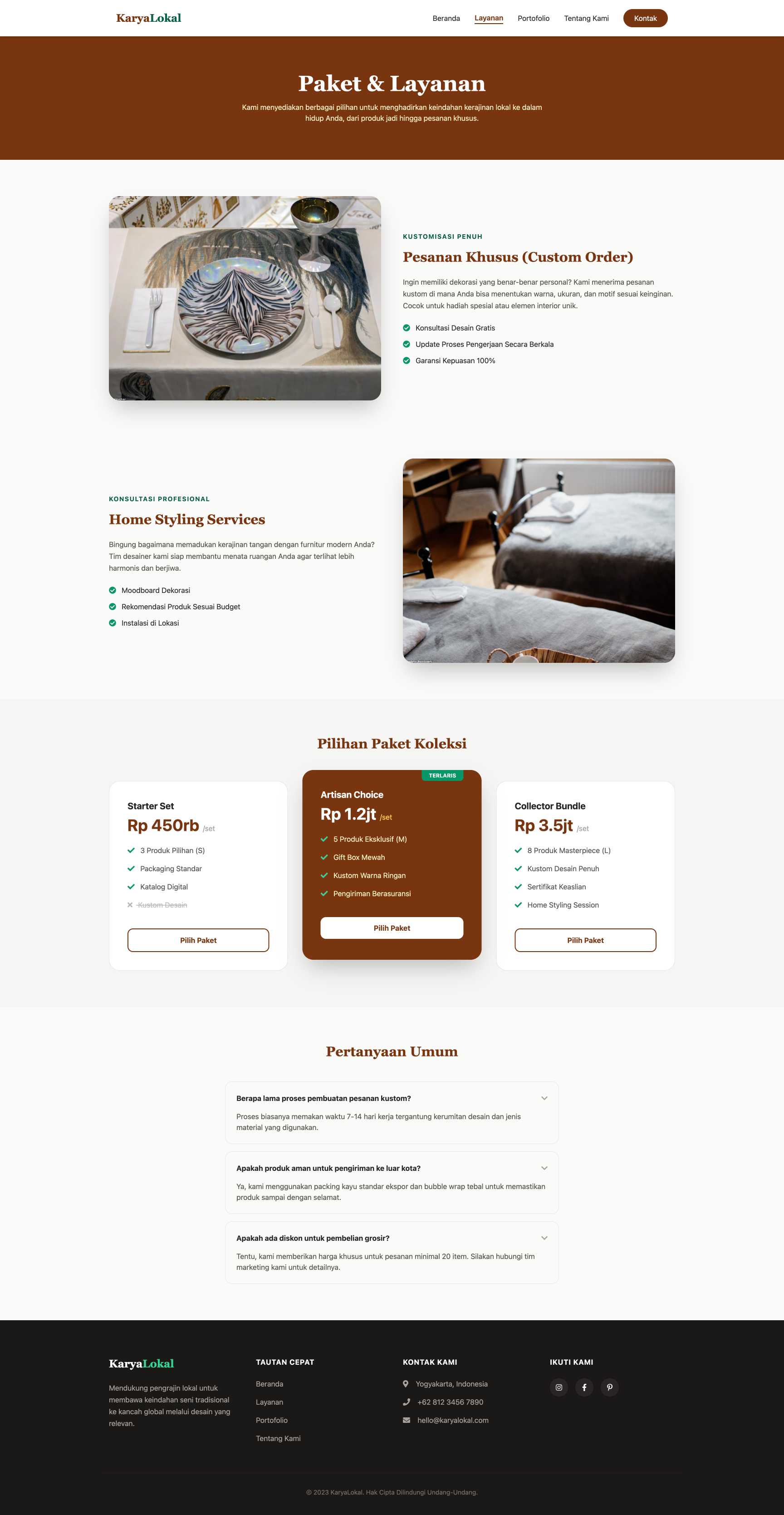 Toko Kerajinan Tangan (Handmade) | Service