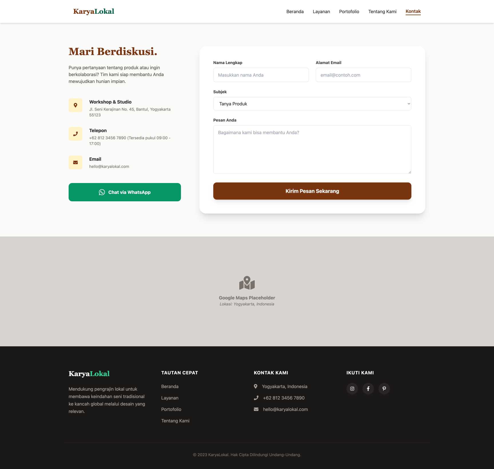 Toko Kerajinan Tangan (Handmade) | Contact