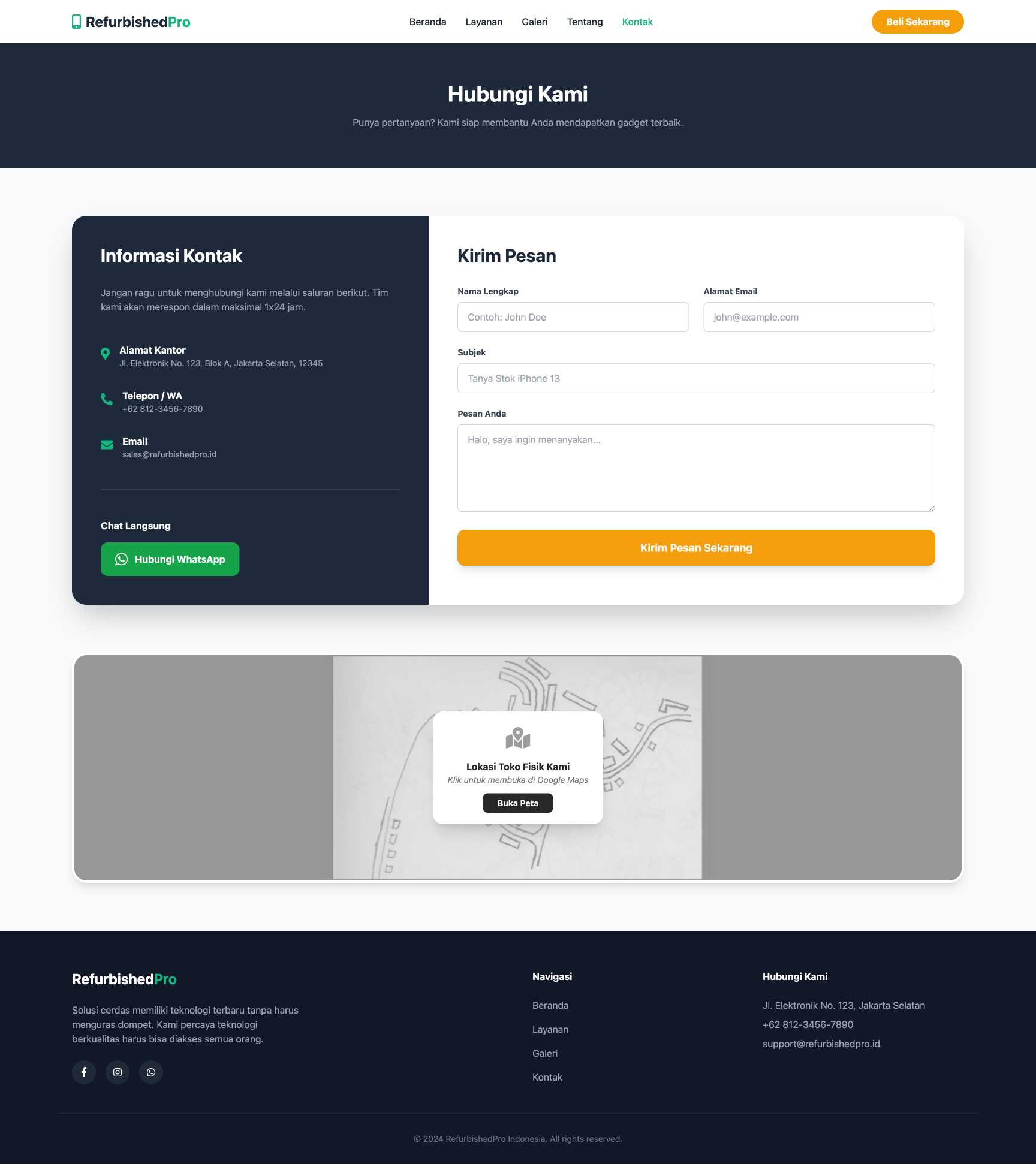 Penjualan Gadget & Aksesoris Refurbished | Contact