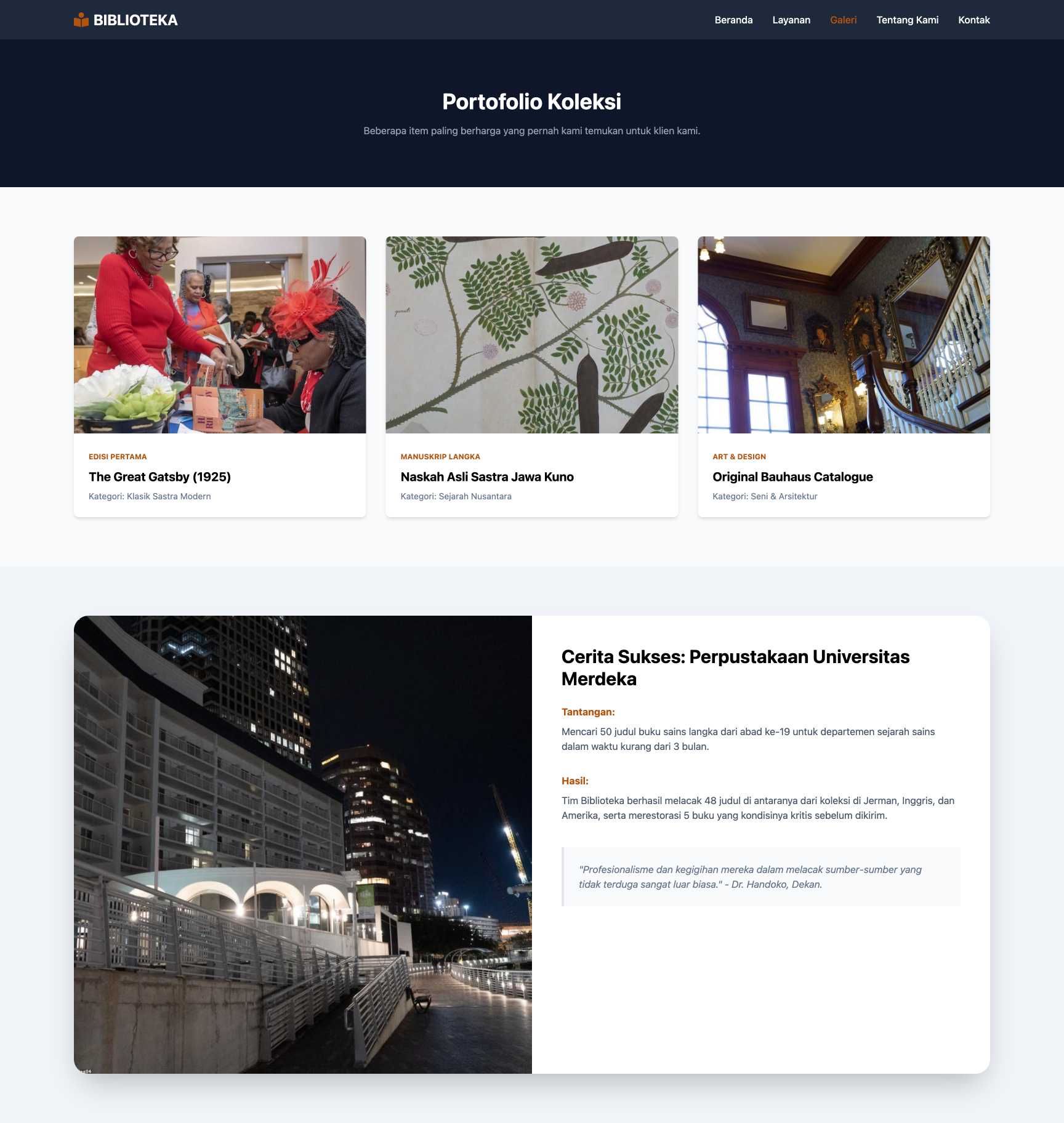 Toko Buku Import & Langka | Portfolio