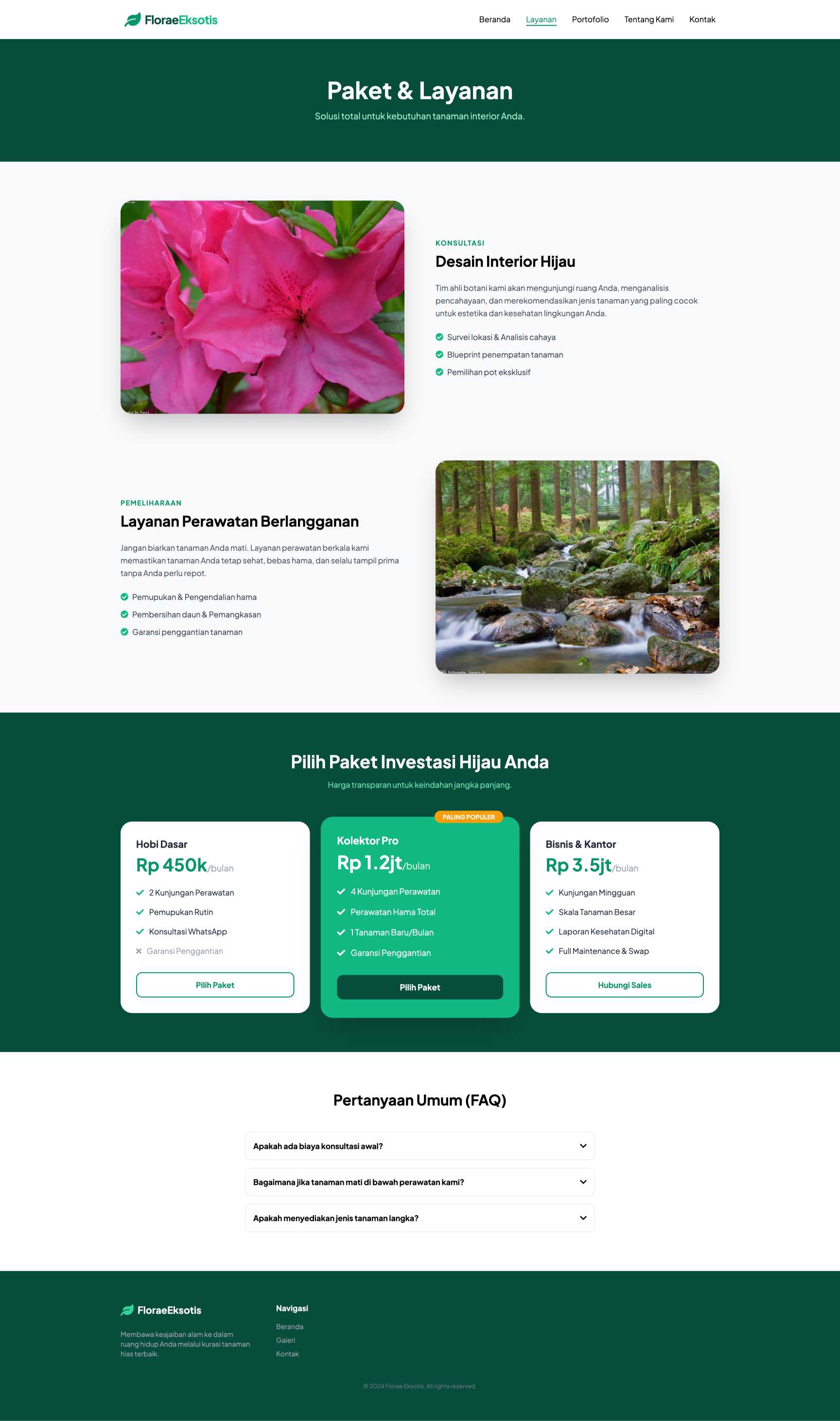 Penjualan Tanaman Hias Eksotis | Service