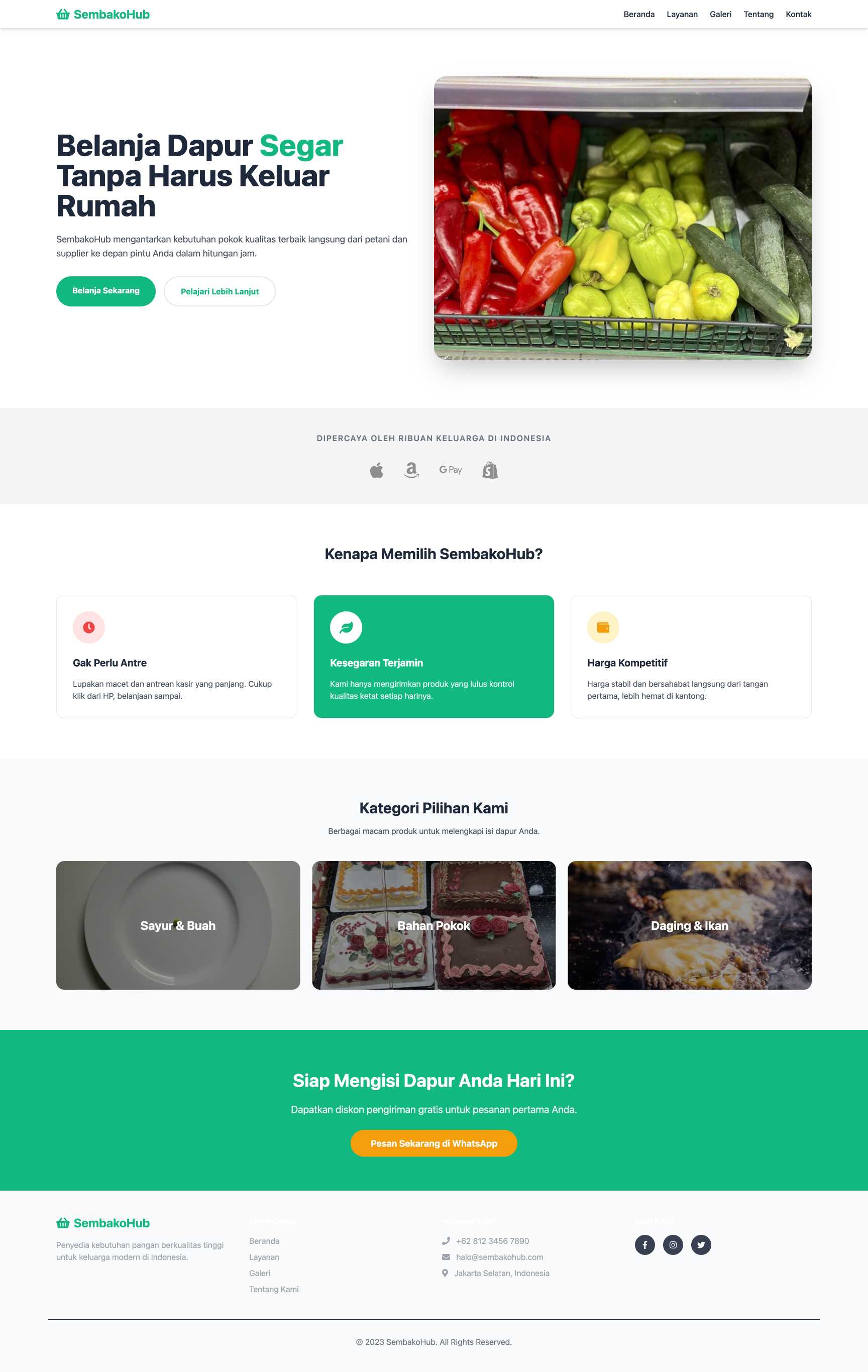 Toko Sembako Online (Grocery Delivery) | Home