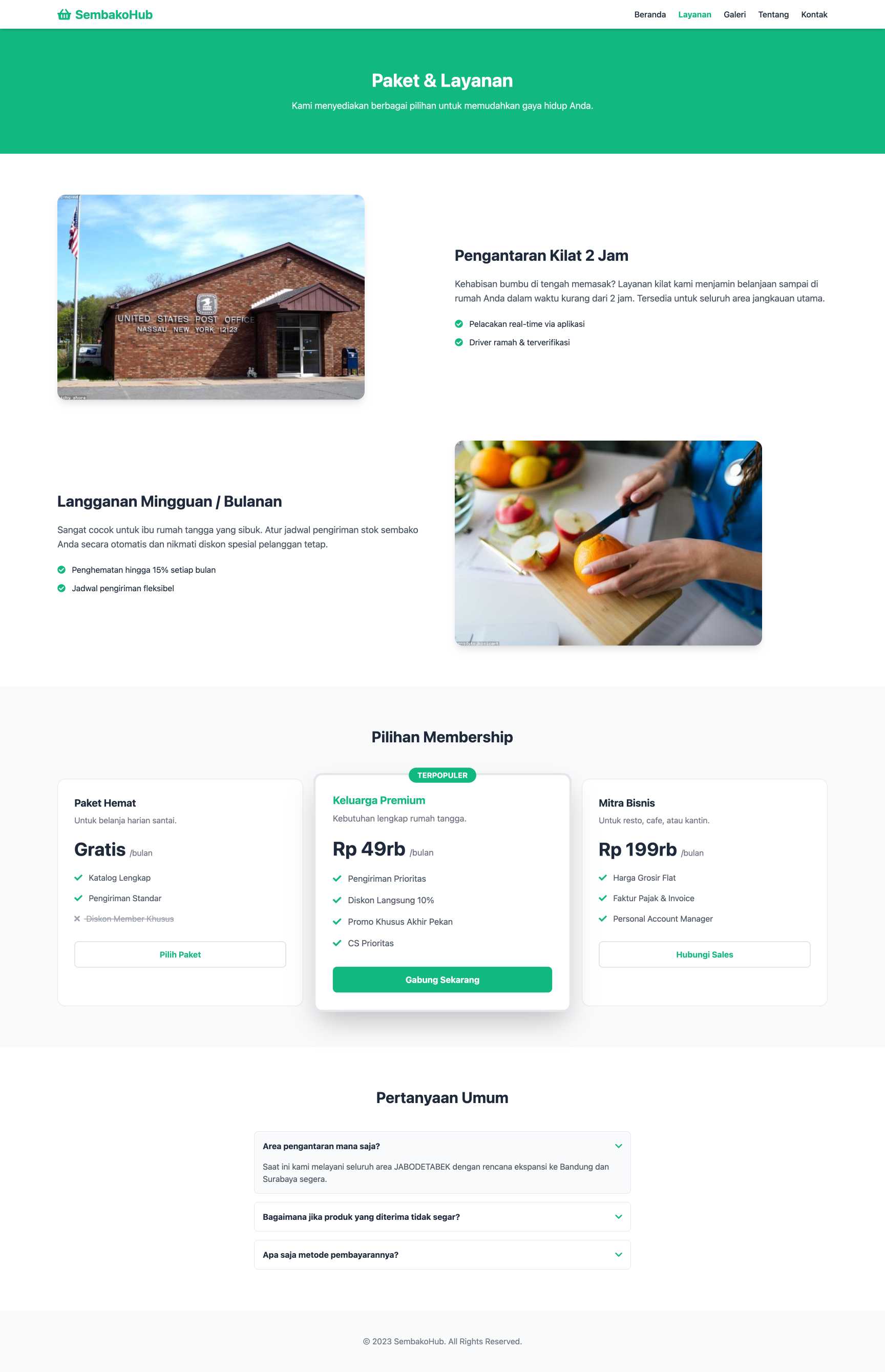 Toko Sembako Online (Grocery Delivery) | Service