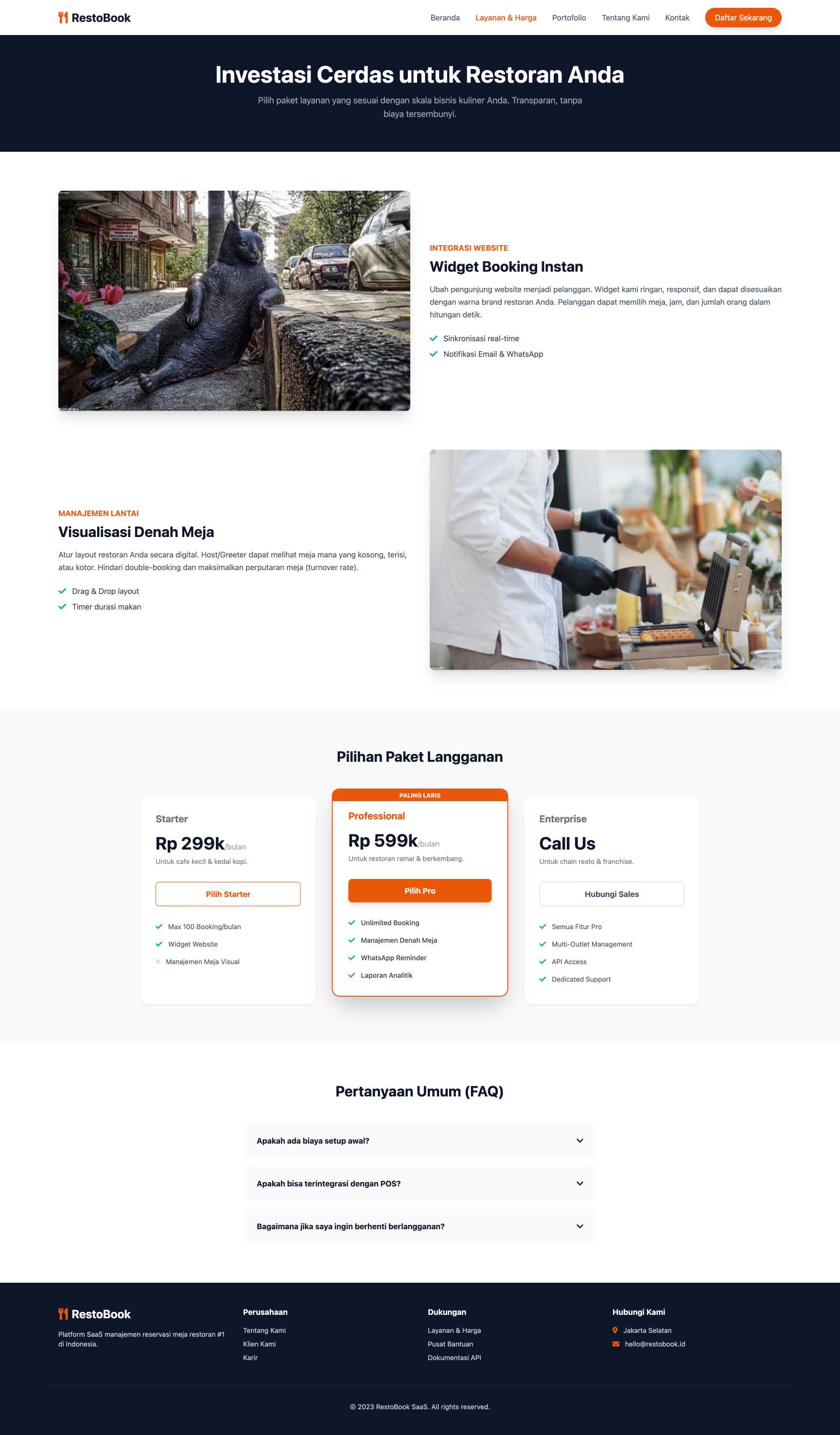 SaaS Reservasi Restoran | Service