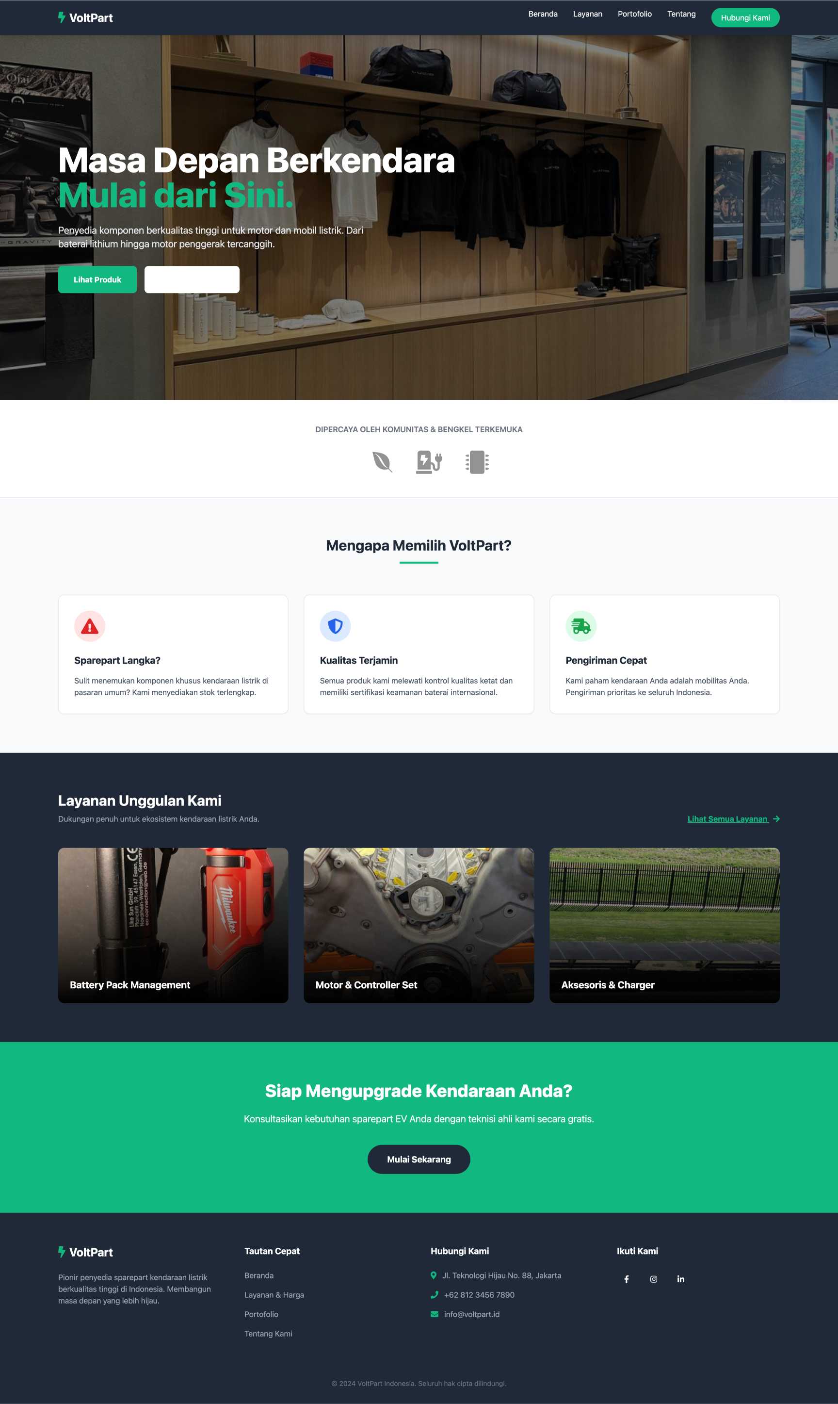 Penjualan Sparepart Kendaraan Listrik | Home