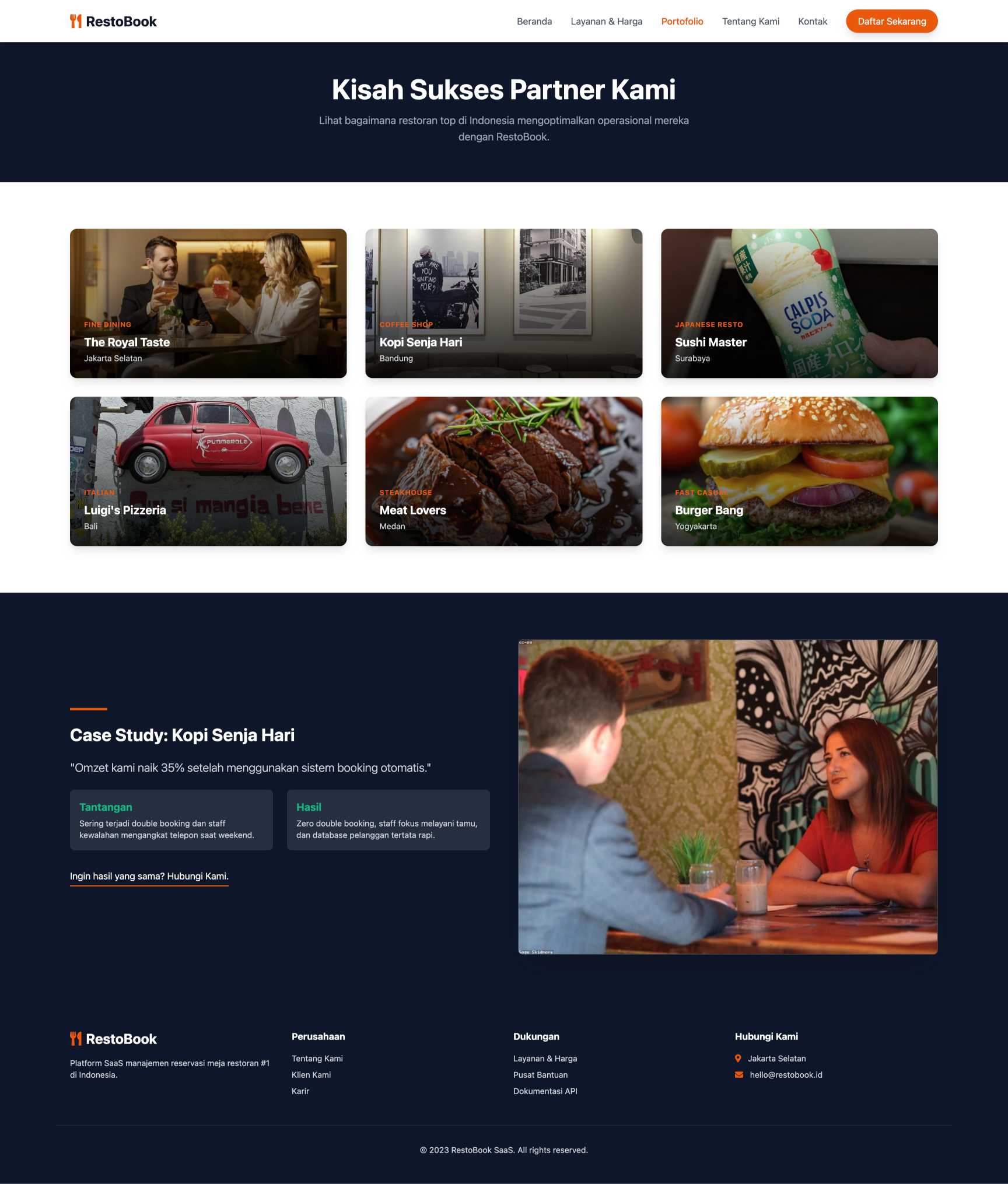 SaaS Reservasi Restoran | Portfolio