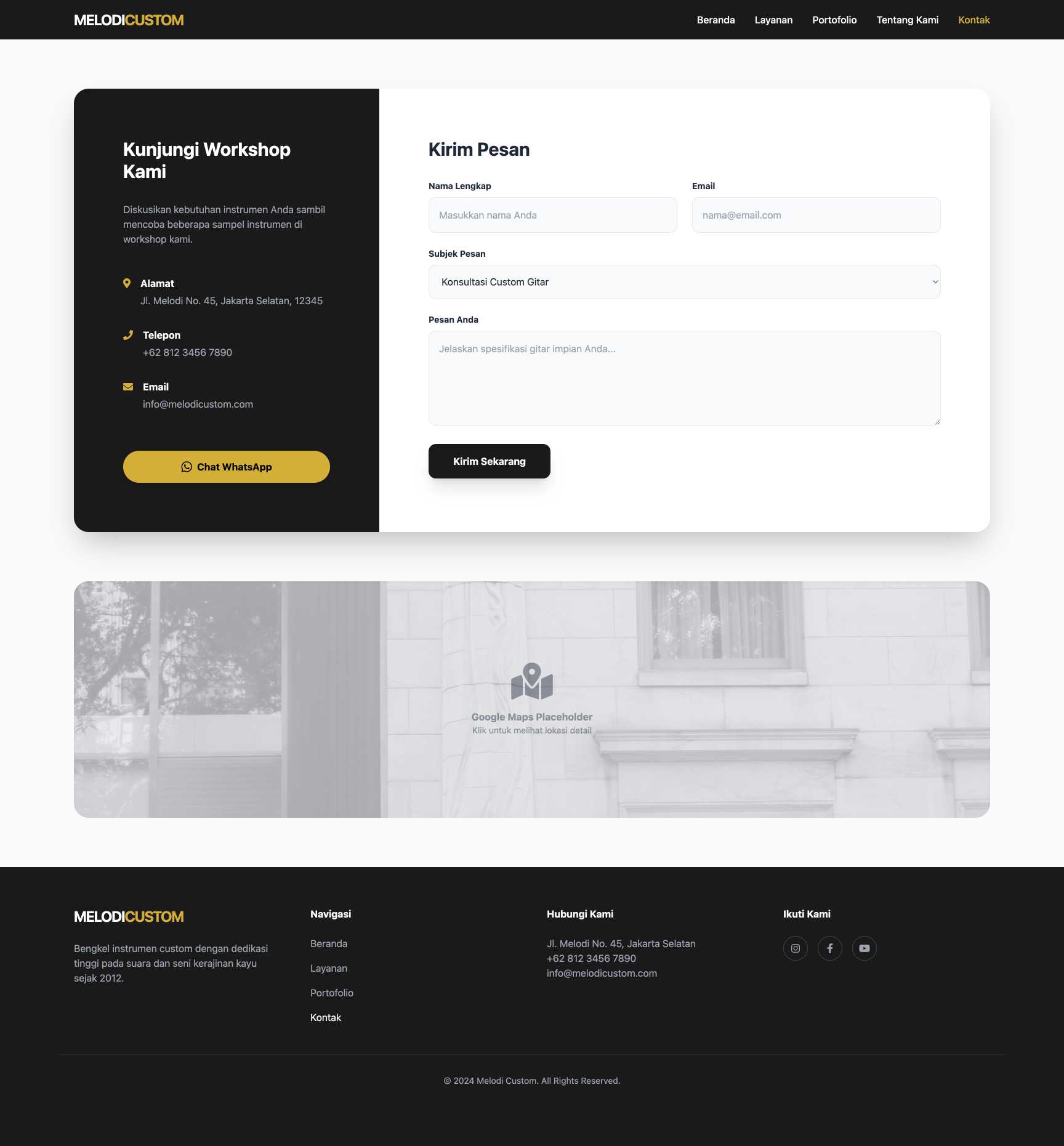 Toko Alat Musik Custom | Contact