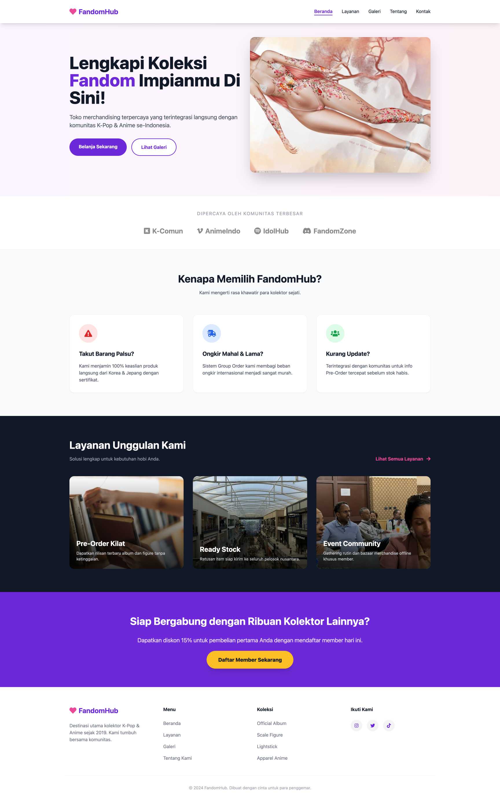 Penjualan Merchandising K-Pop/Anime | Home