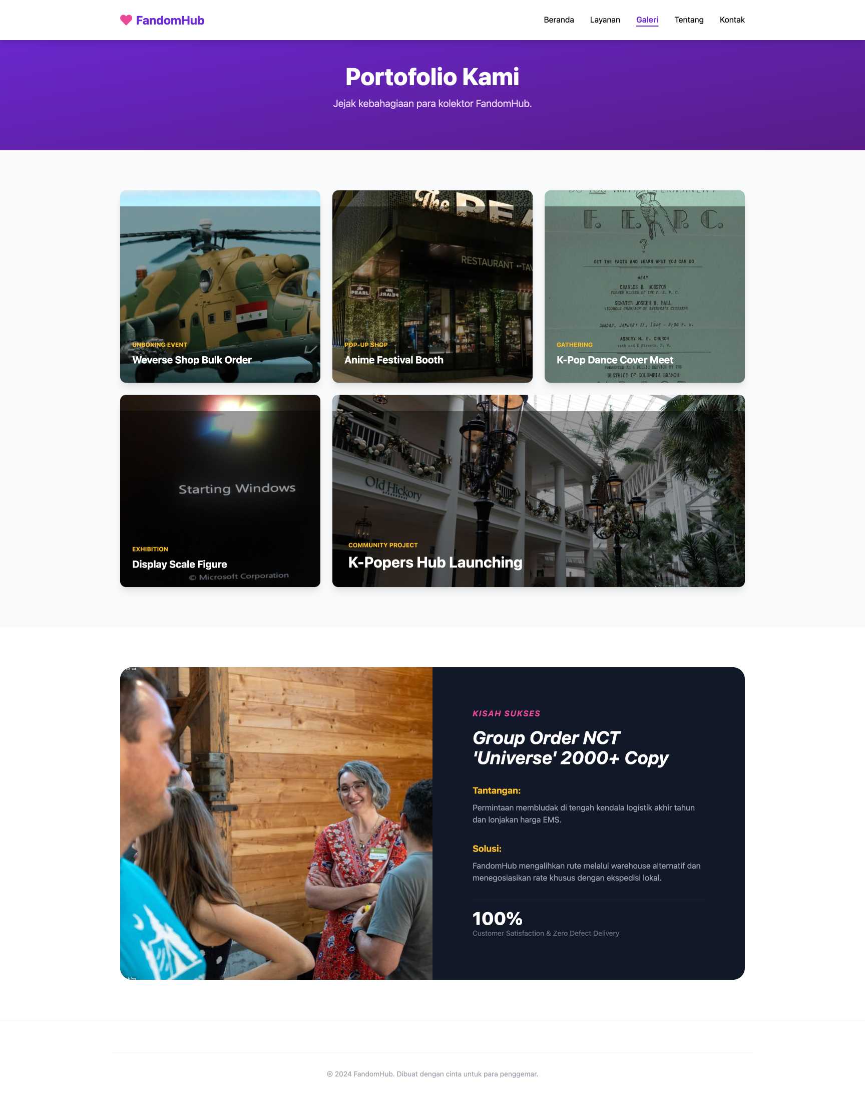 Penjualan Merchandising K-Pop/Anime | Portfolio