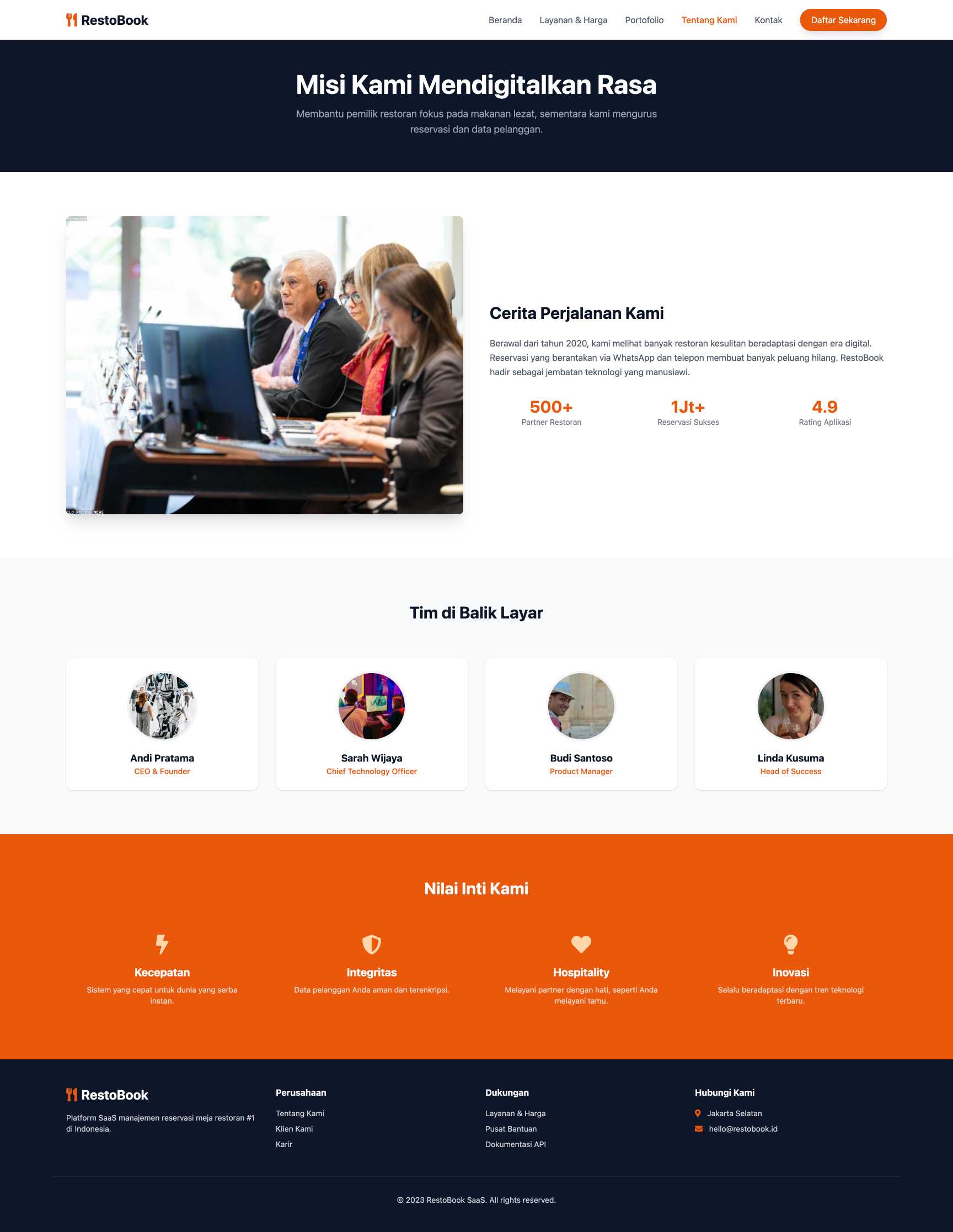 SaaS Reservasi Restoran | About