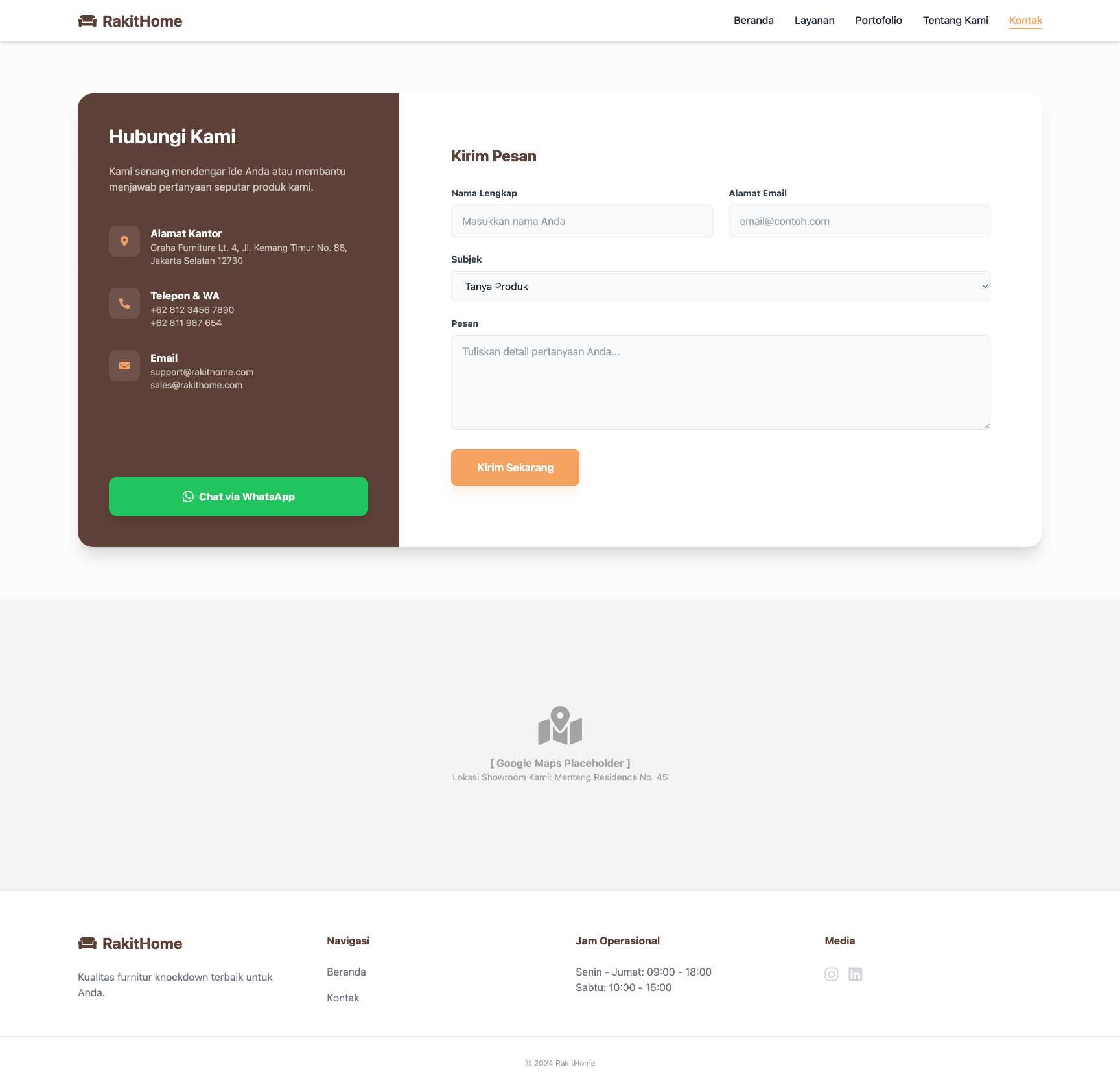 Penjualan Perabot Rumah Knockdown | Contact