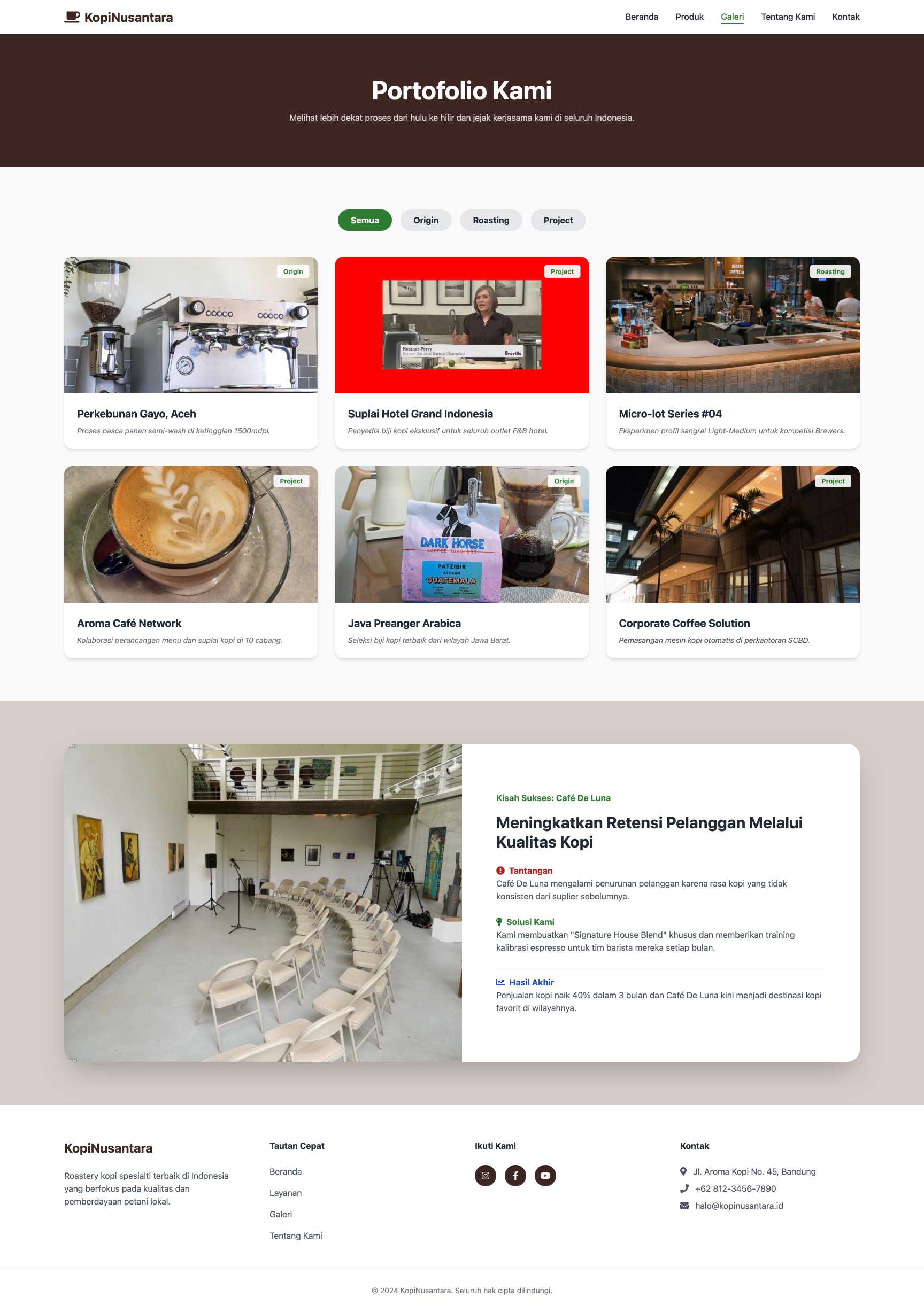 Specialty Coffee Roastery Online | Portfolio