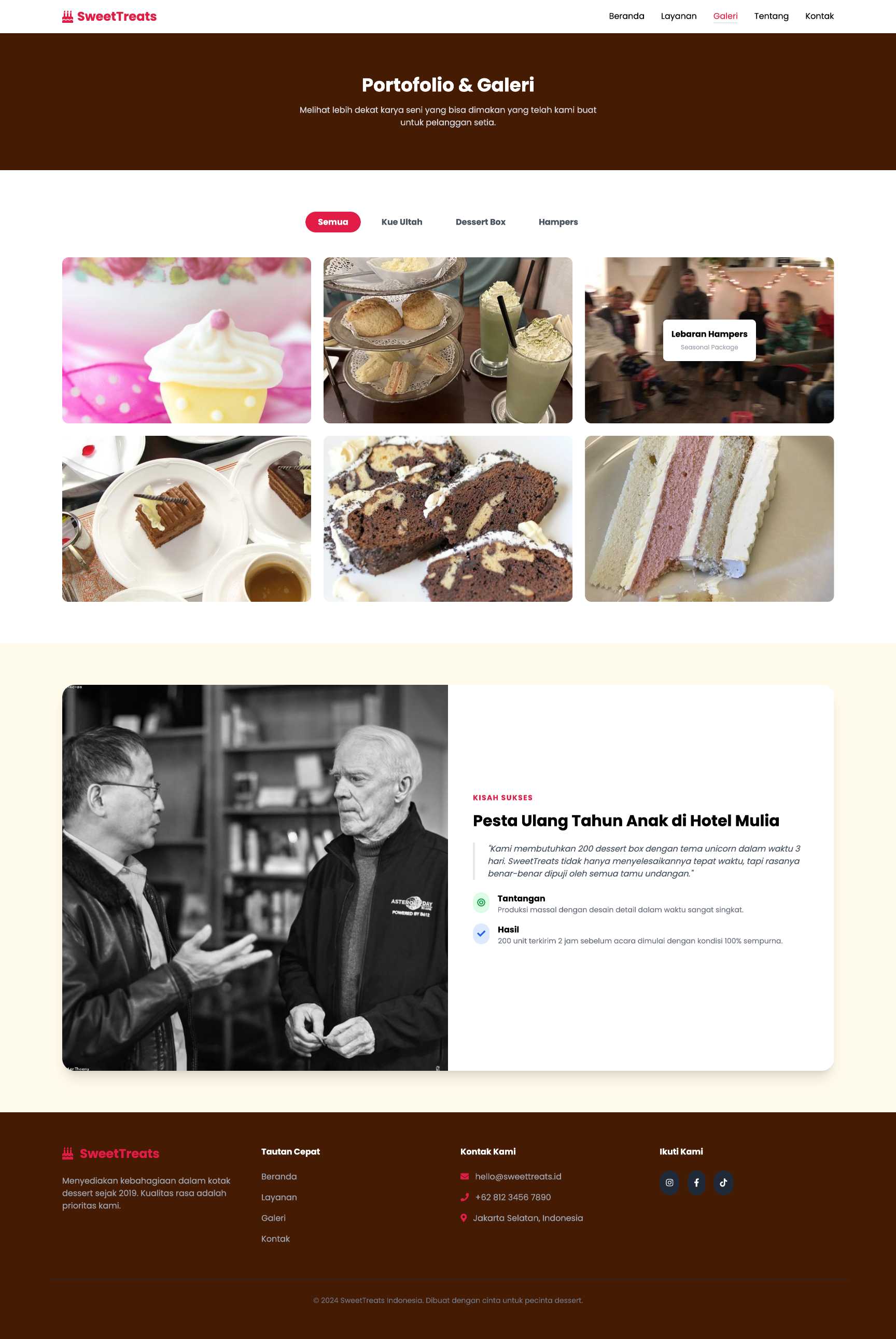 Dessert Box & Cake Online | Portfolio