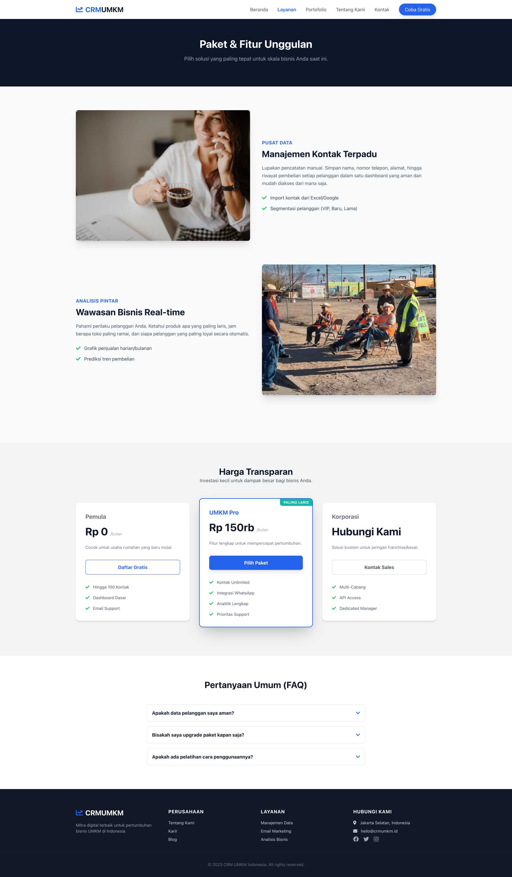 SaaS CRM UMKM | Service
