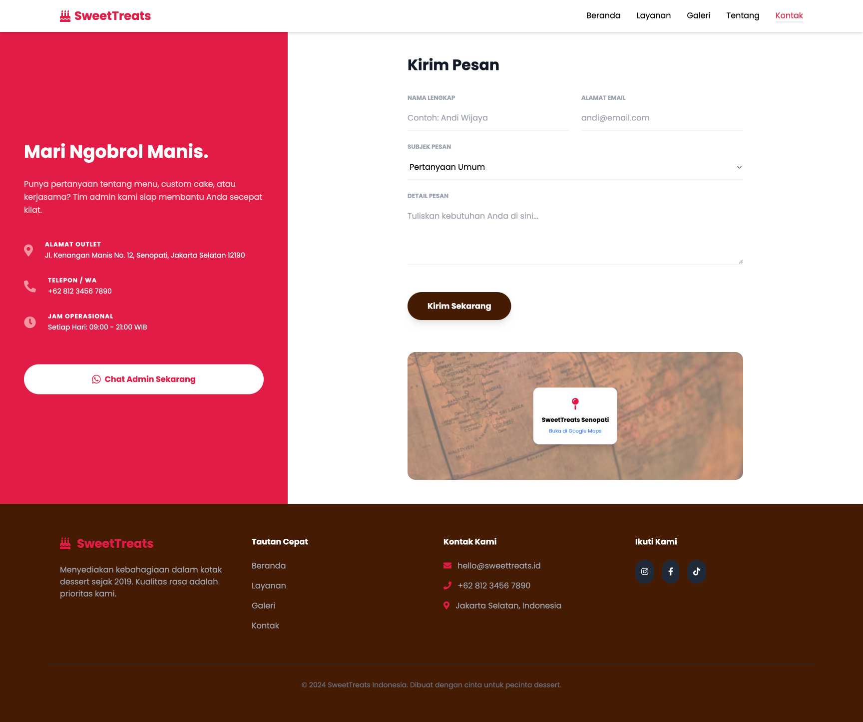 Dessert Box & Cake Online | Contact