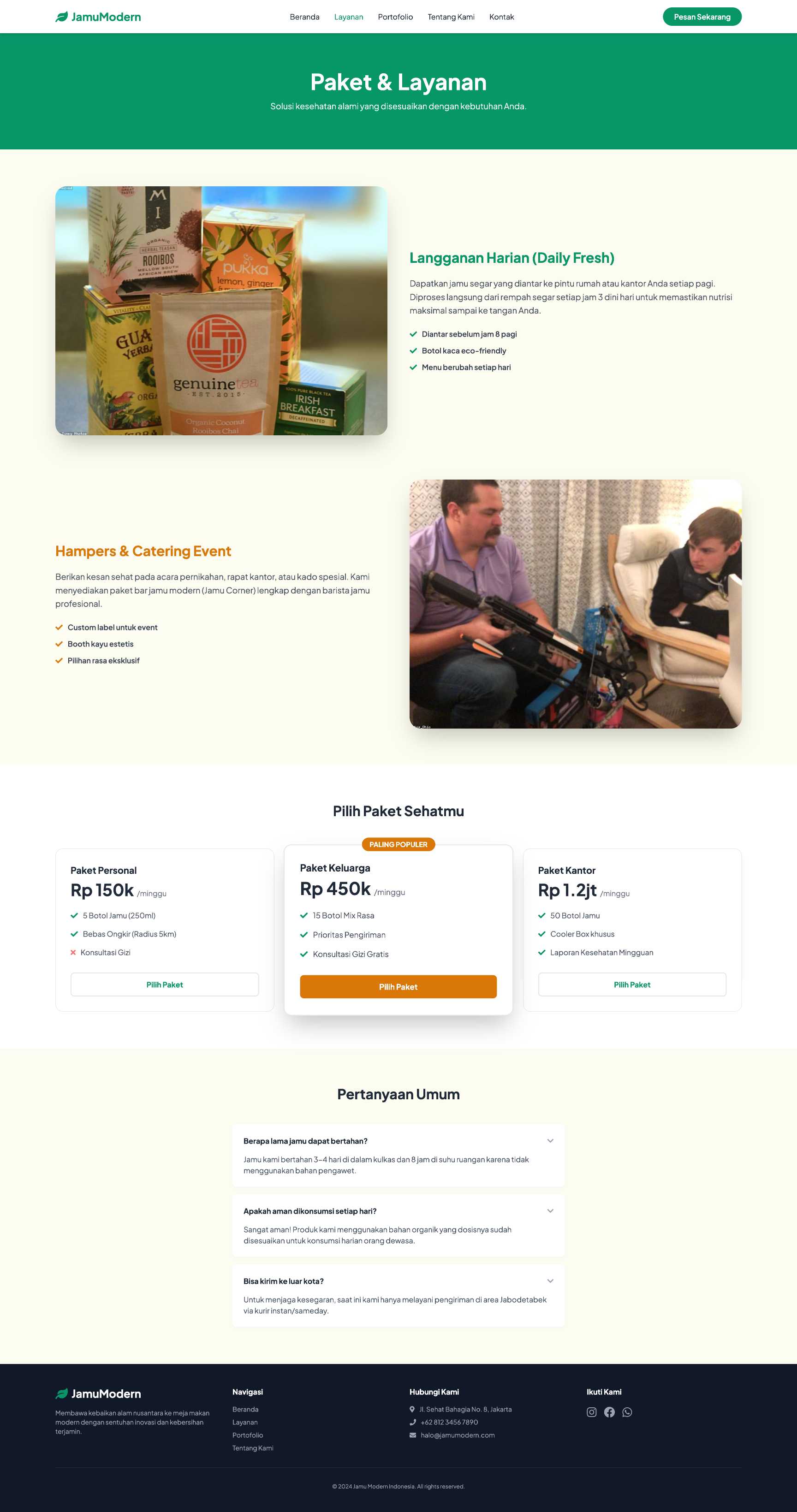 Minuman Sehat & Jamu Modern | Service