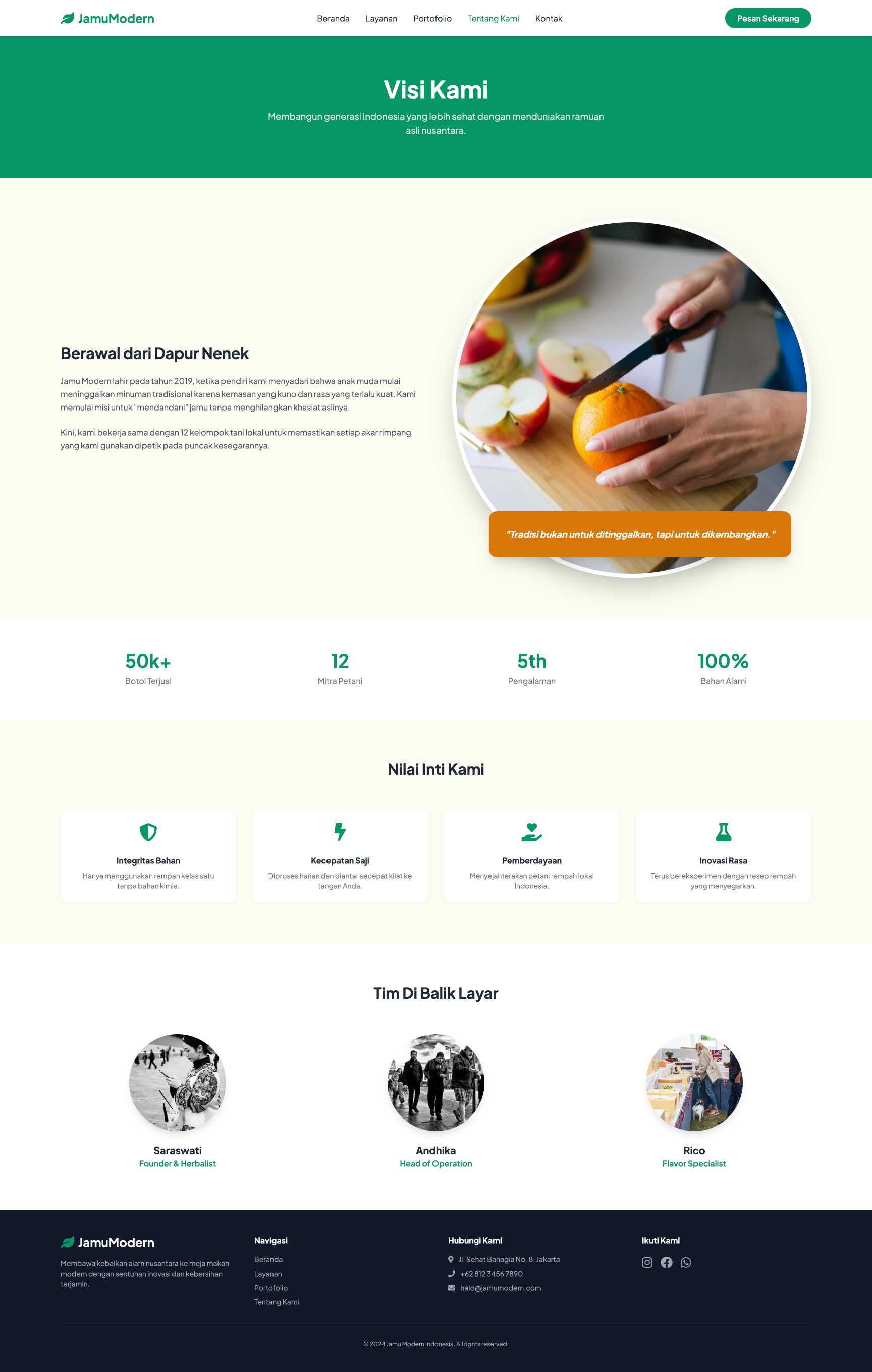 Minuman Sehat & Jamu Modern | About