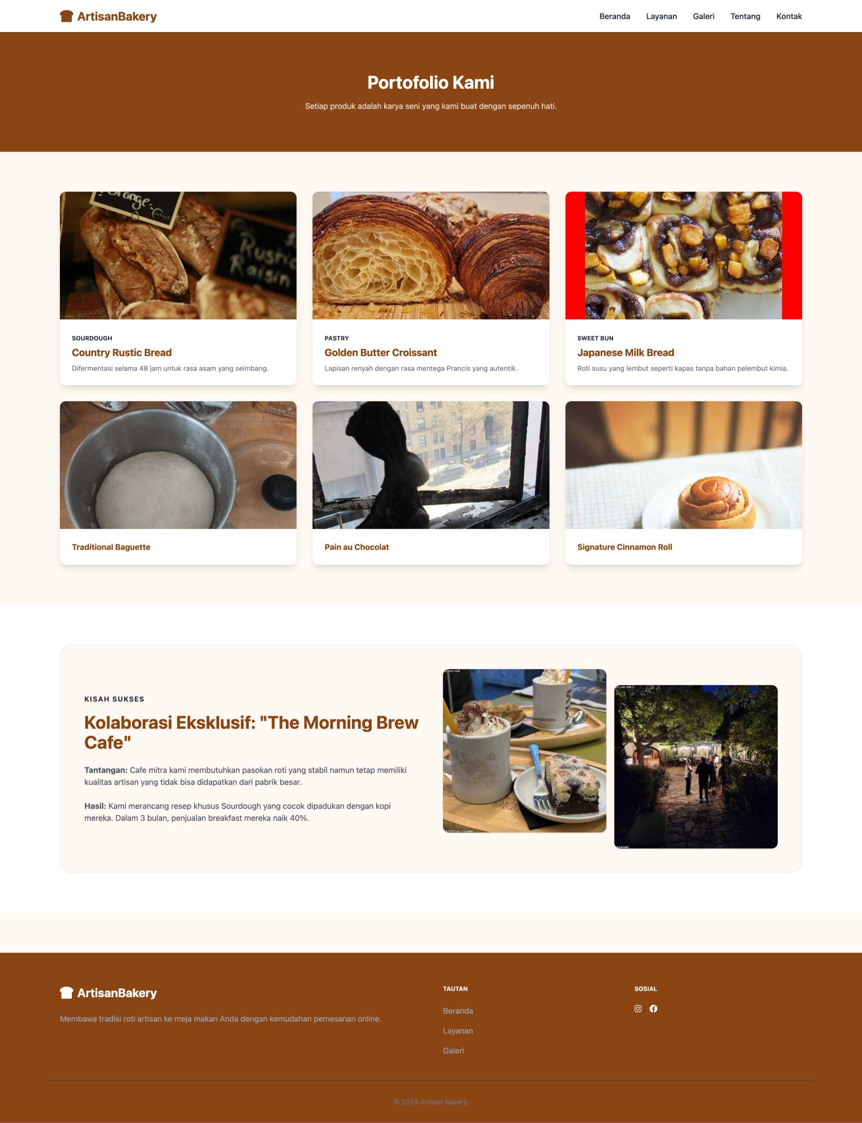 Bakery & Pastry Pre-Order | Portfolio