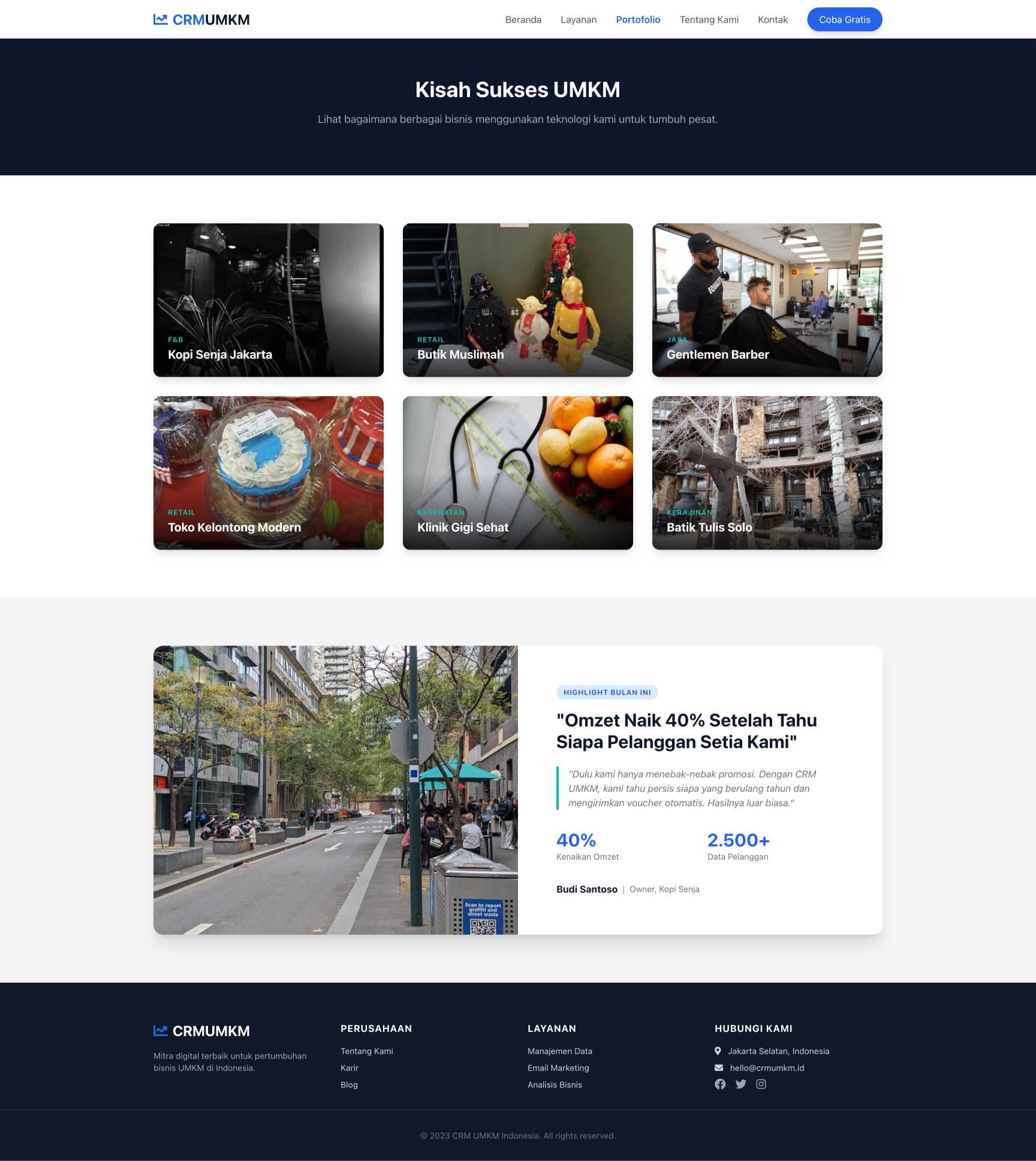 SaaS CRM UMKM | Portfolio