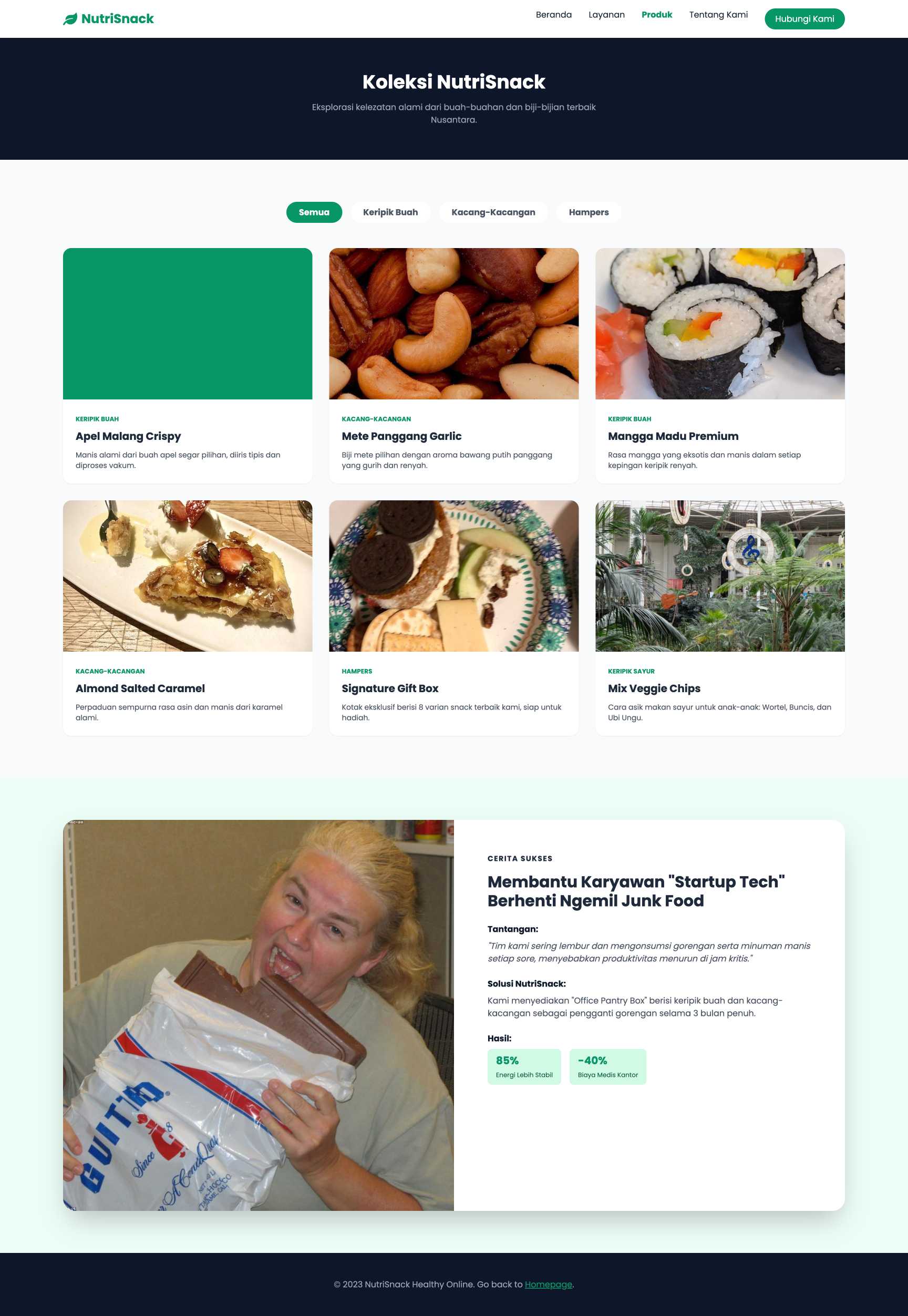 Snack & Camilan Sehat Online | Portfolio