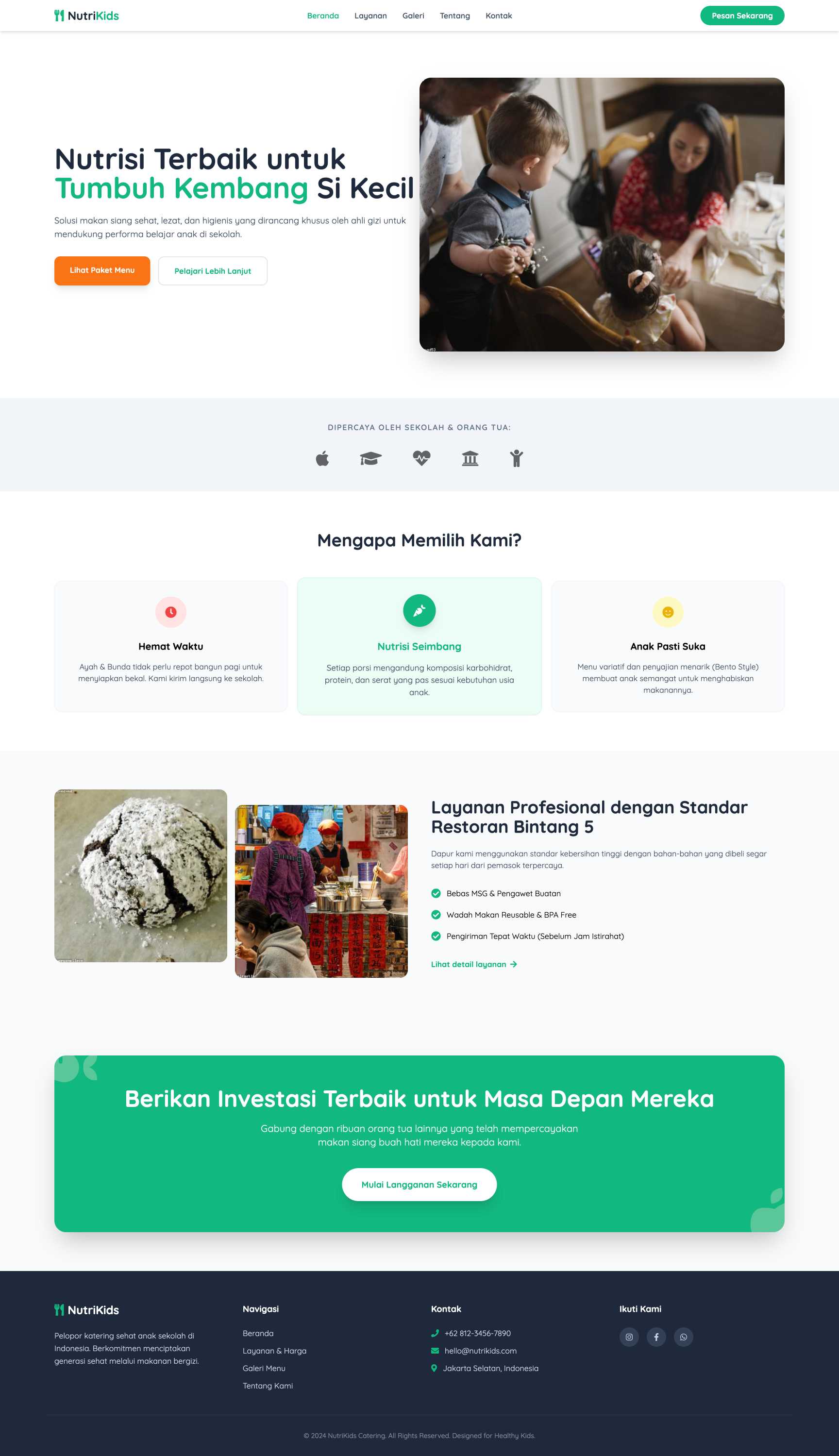 Katering Anak Sekolah (Healthy Kids Meal) | Home