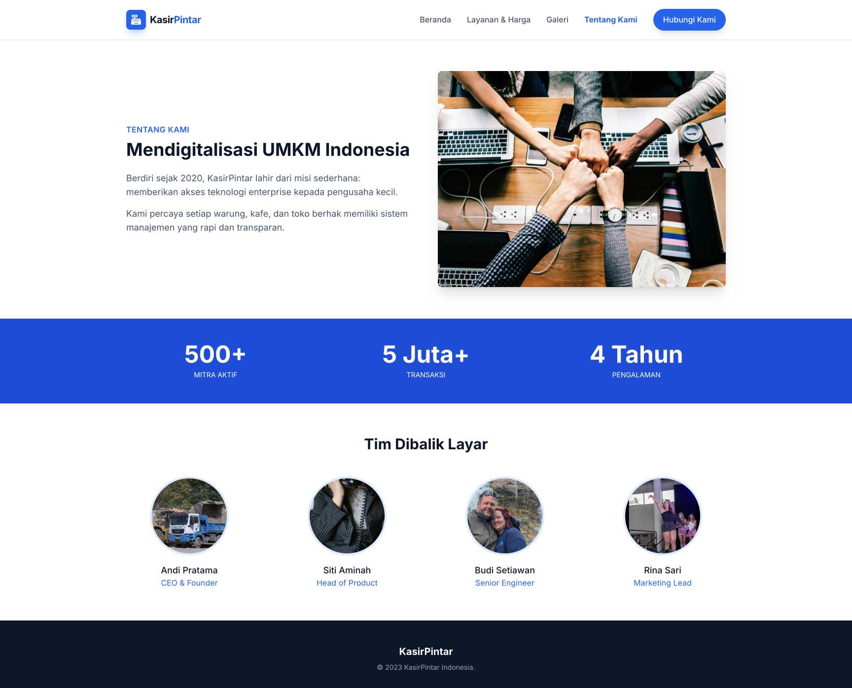 SaaS Kasir Pintar (POS) | About