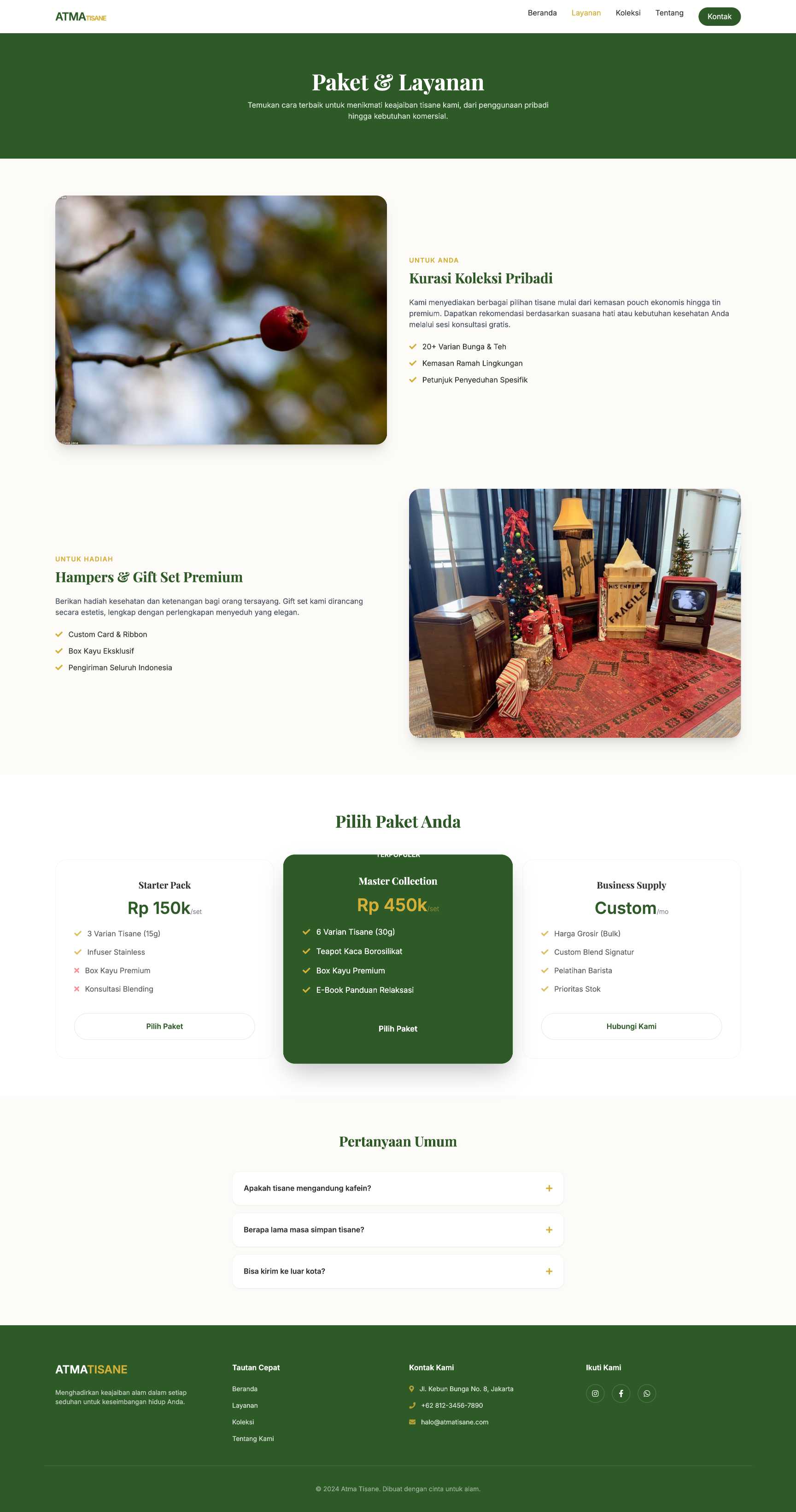 Teh Premium & Tisane | Service