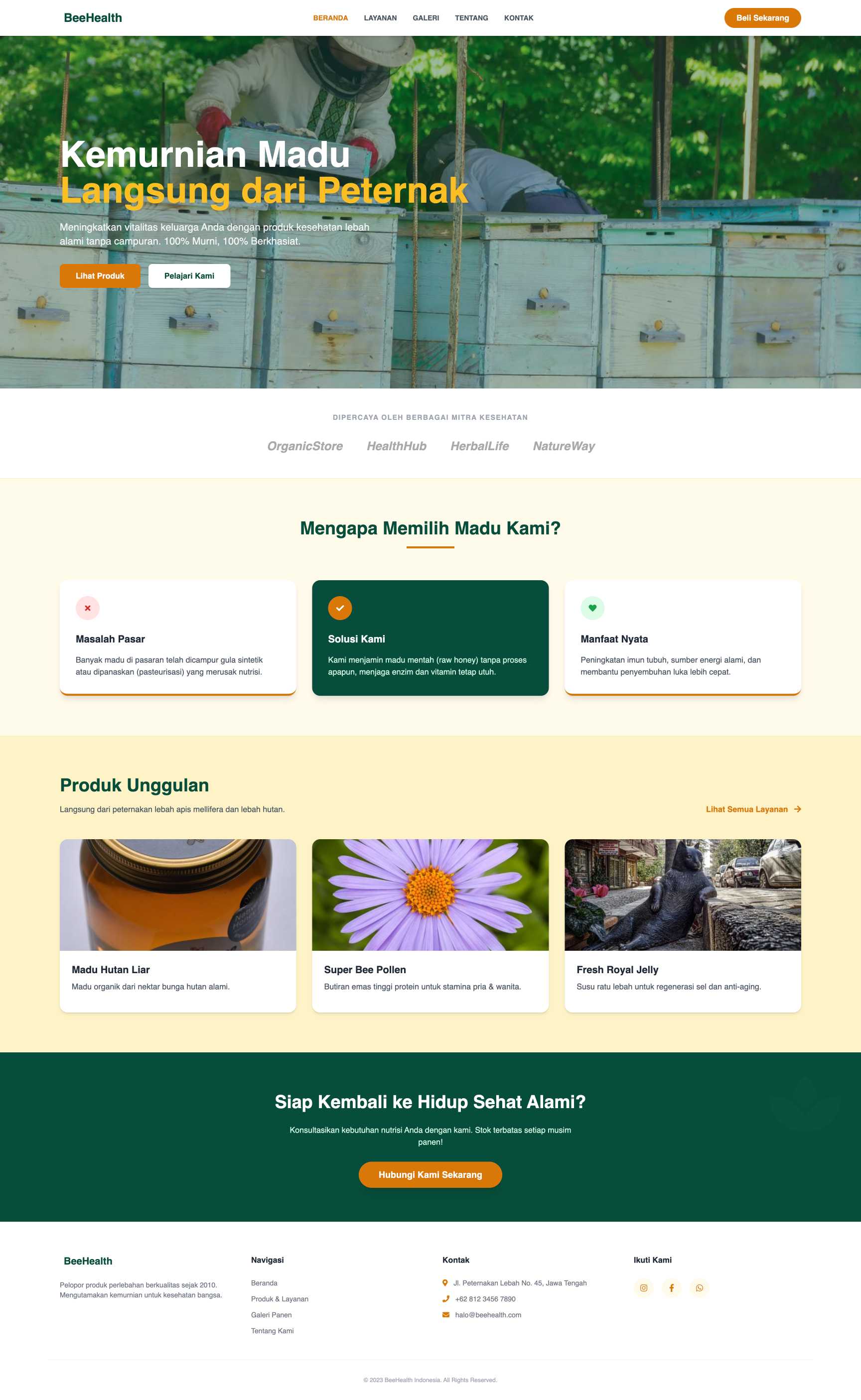 Produsen Madu Murni & Bee Pollen | Home