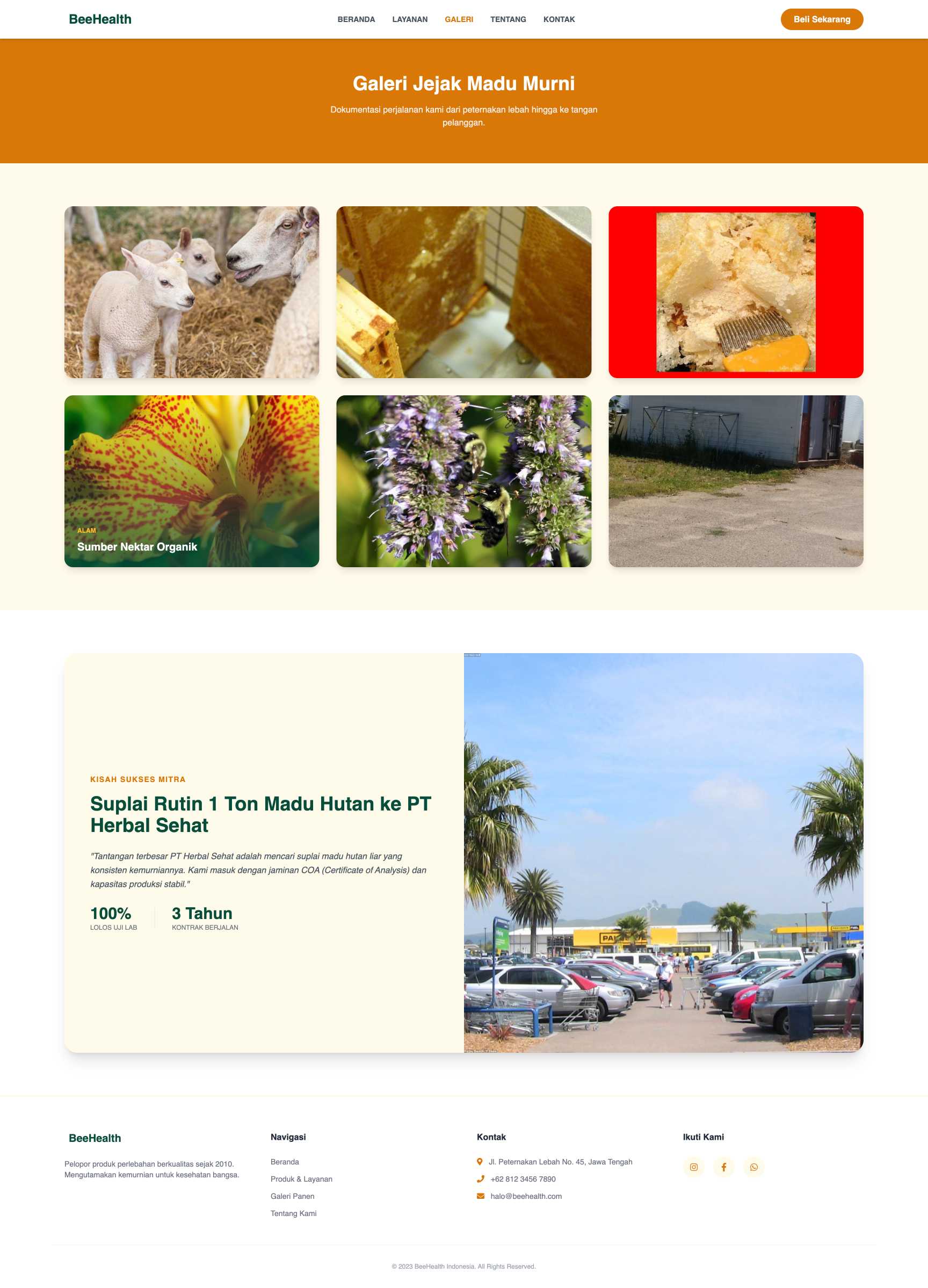 Produsen Madu Murni & Bee Pollen | Portfolio