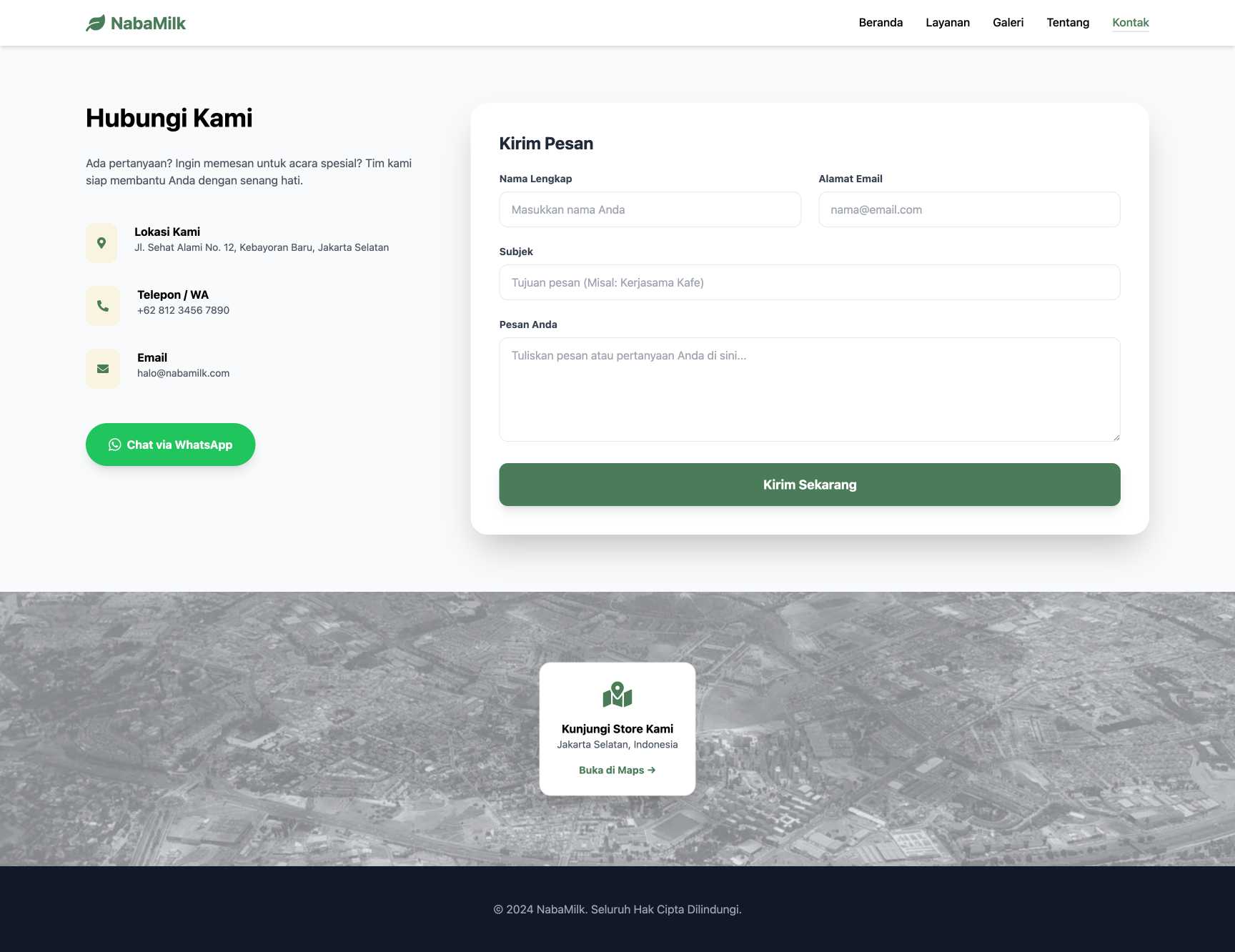 Toko Susu Nabati (Almond/Oat Milk) | Contact