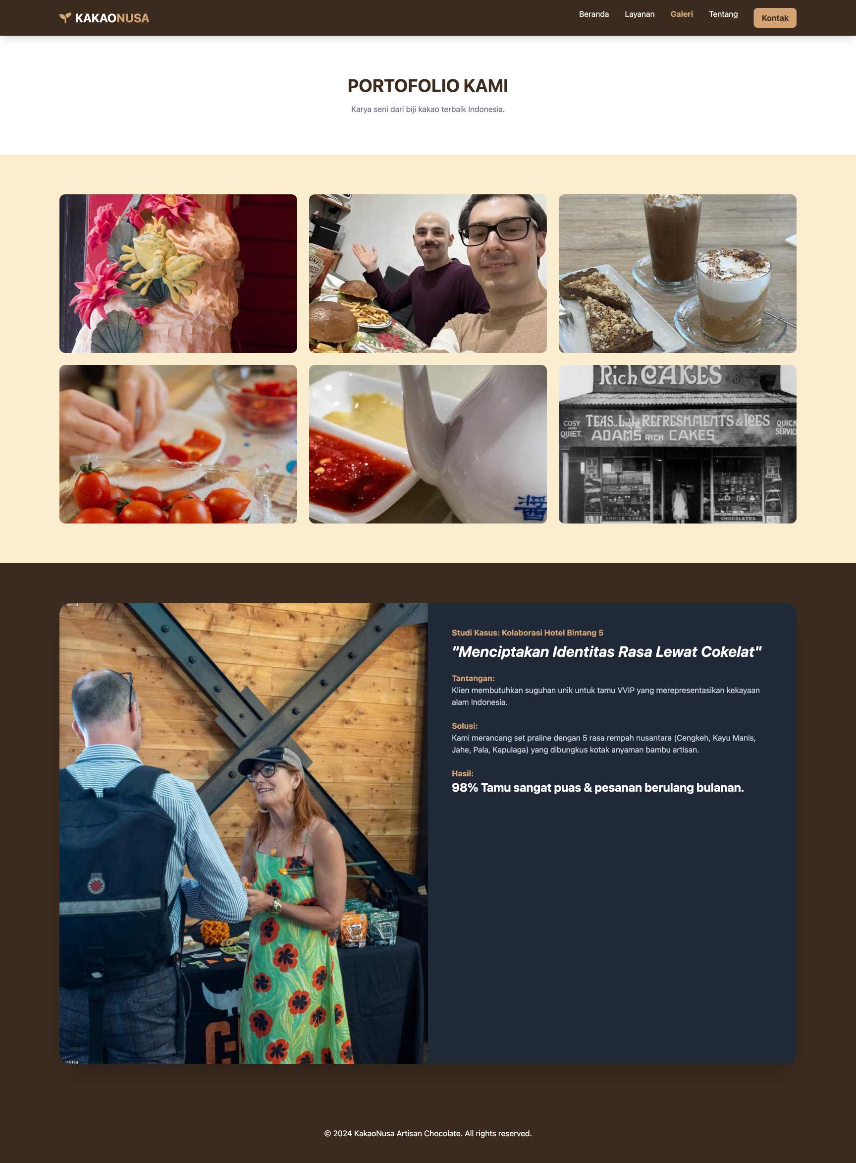 Toko Cokelat Artisan Lokal | Portfolio