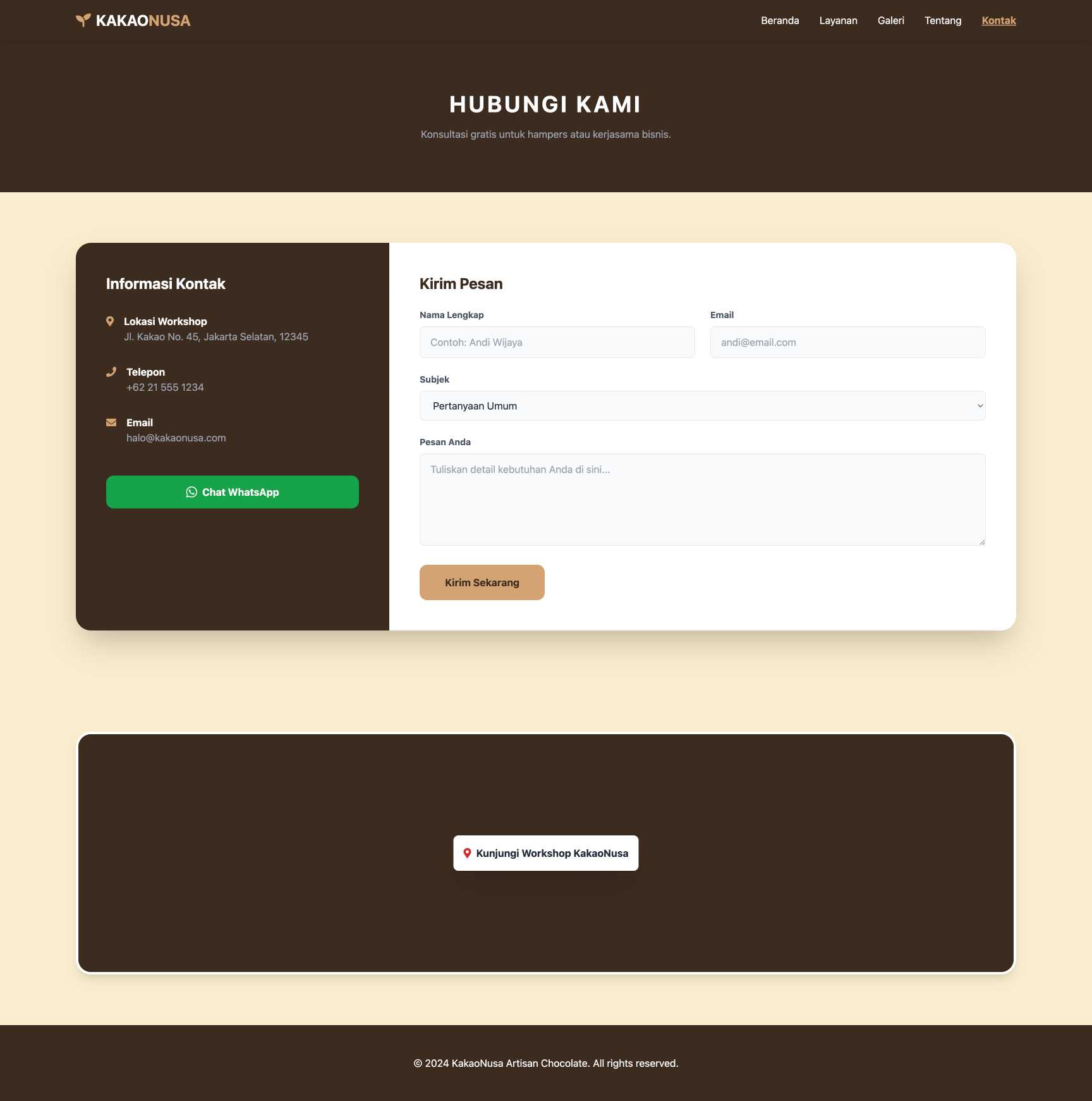Toko Cokelat Artisan Lokal | Contact